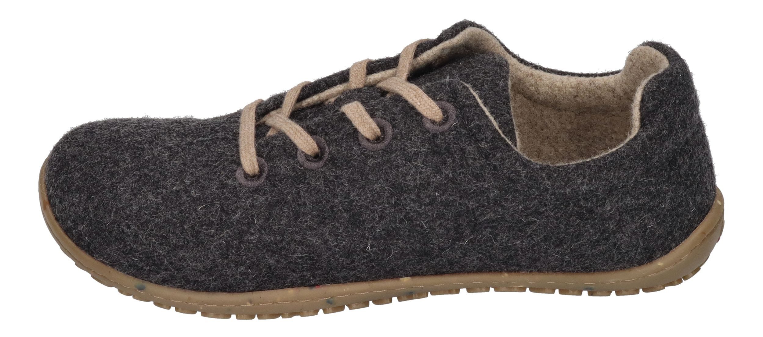 KOEL INES ECO MERINO Barfußschuh dark grey