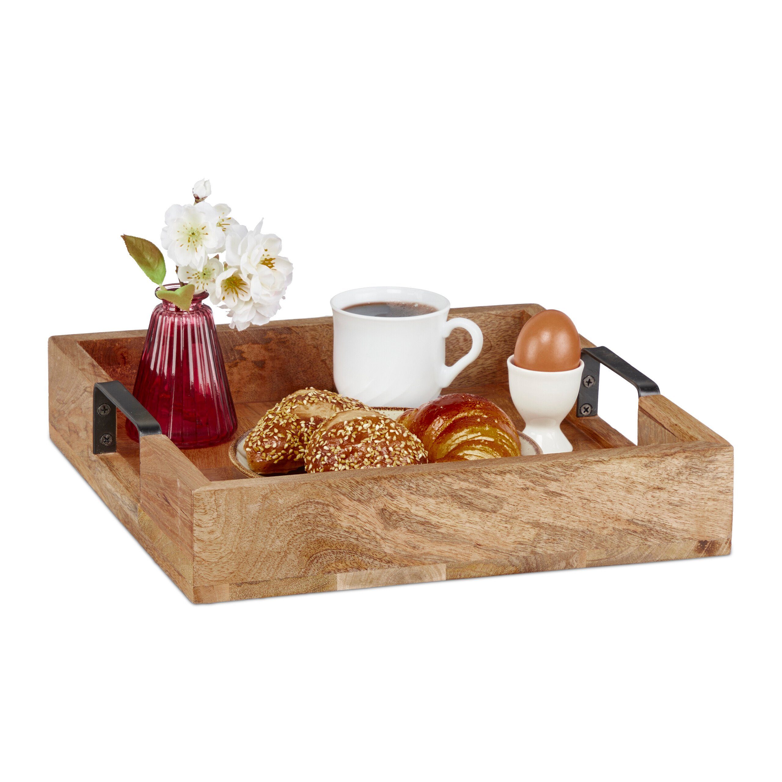 Dekotablett Tablett aus Mangoholz