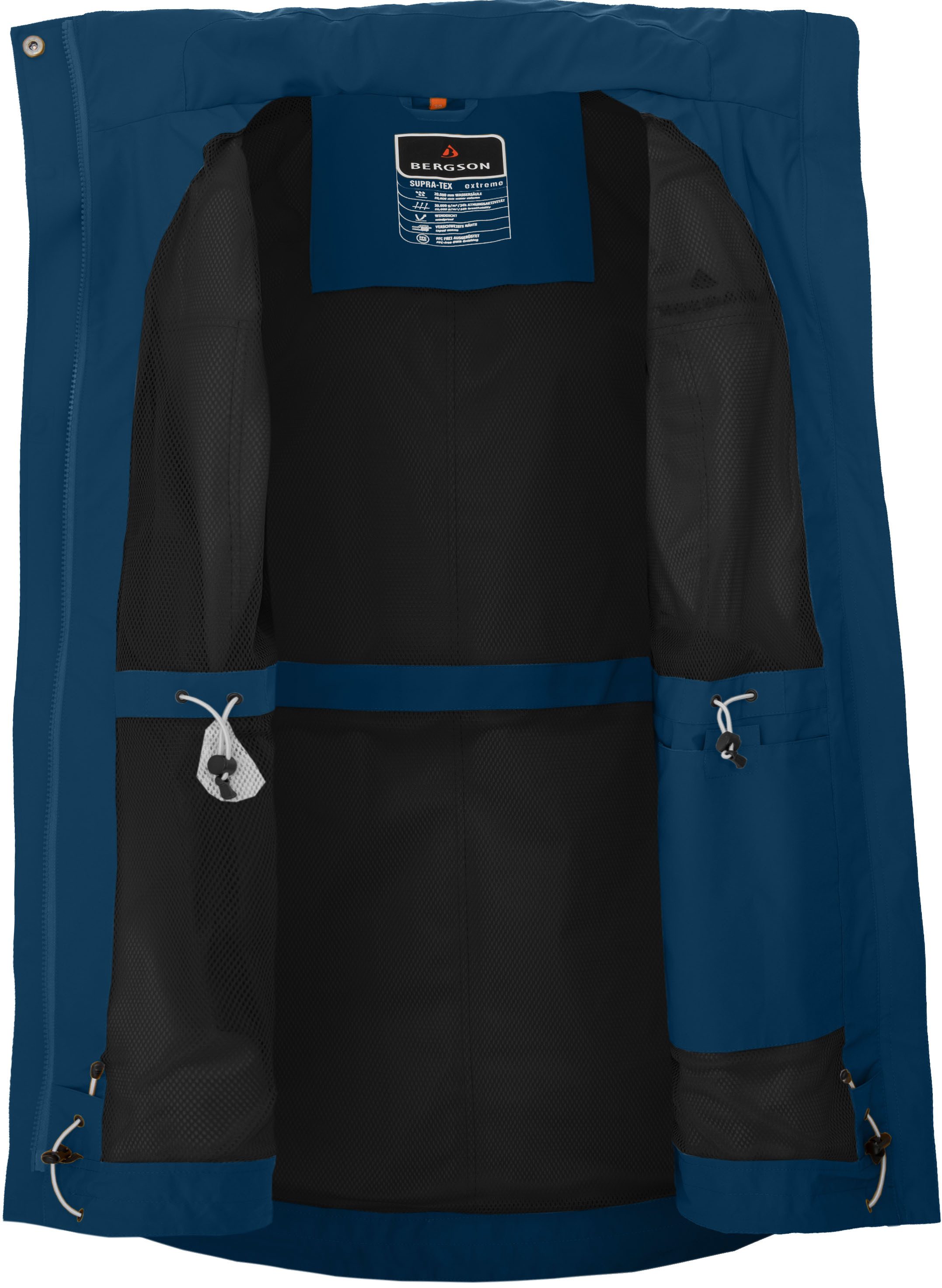 Bergson Regenjacke JOKINE light Damen Sommer-Parka, wasserdicht, leichtes Netzfutter, 20000 Wassersäu