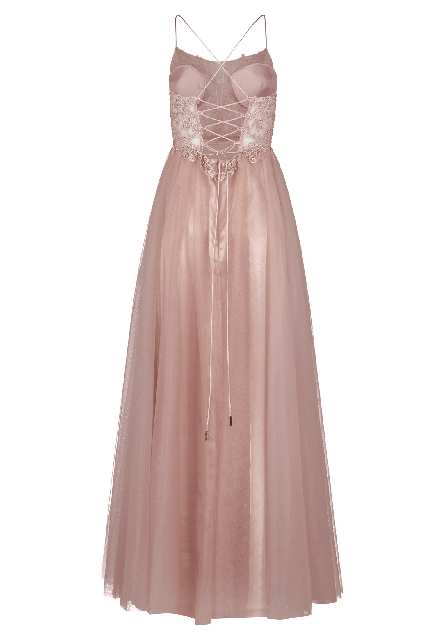 Vera Mont Abendkleid Damen mit Stickerei Rückenfrei