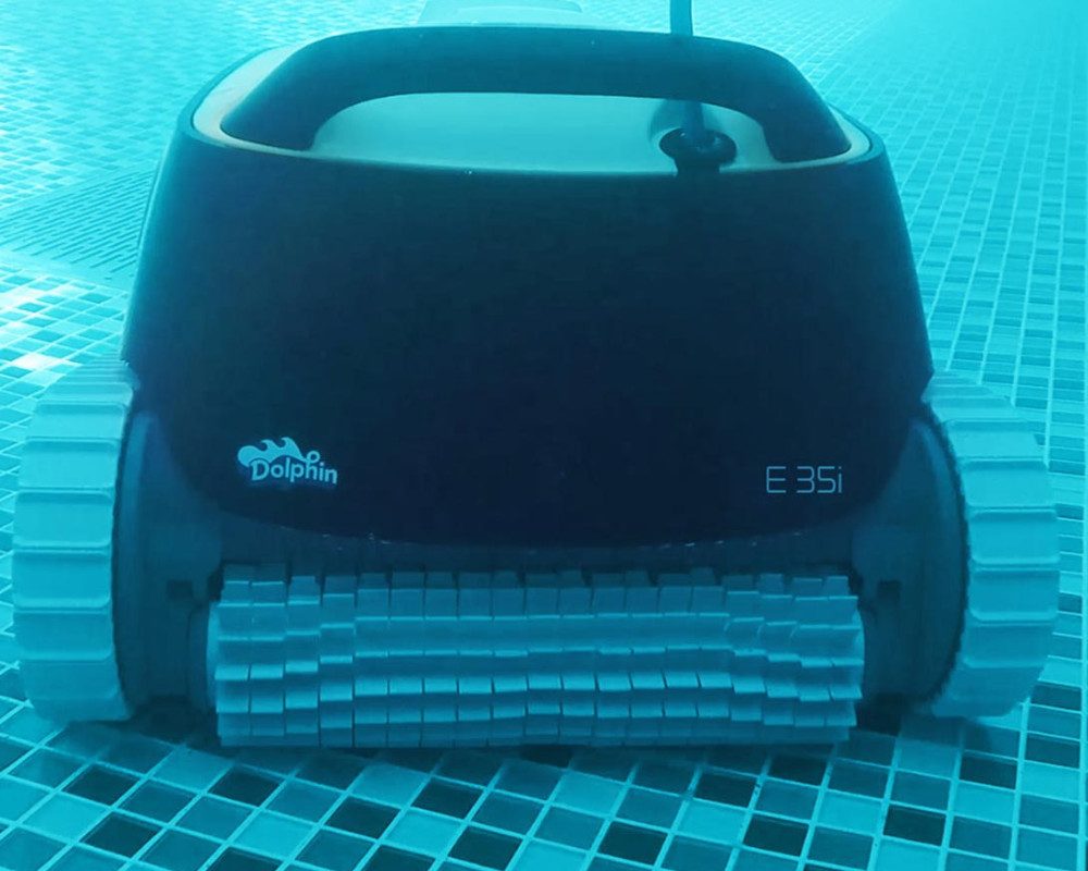 maytronics Poolbodensauger Dolphin E35i Poolroboter mit PVC Bürste und App-Steuerung