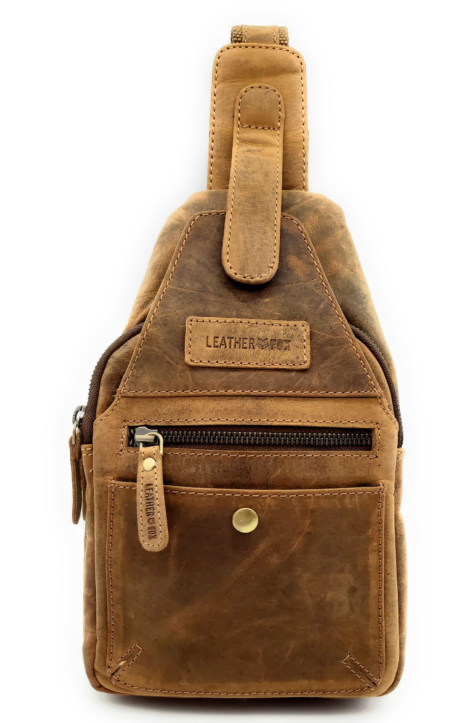 Lemasi Umhängetasche echt Leder Slingbag Crossbody Bag Crossbag Premium Hunterleder