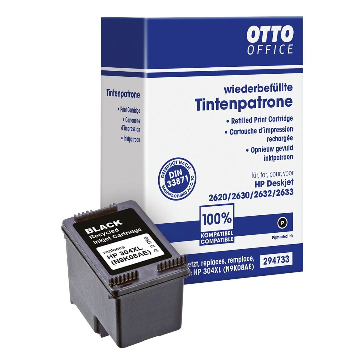 Otto Office Tintenpatrone (1-tlg., ersetzt HP »N9K08AE« Nr. 304 XL, schwarz)