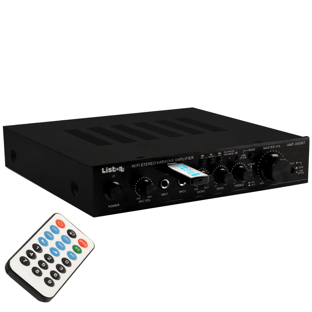 Liston12 Verstärker (Verstärker Hifi Receiver FM Radio Tuner Bluetooth USB MP3)