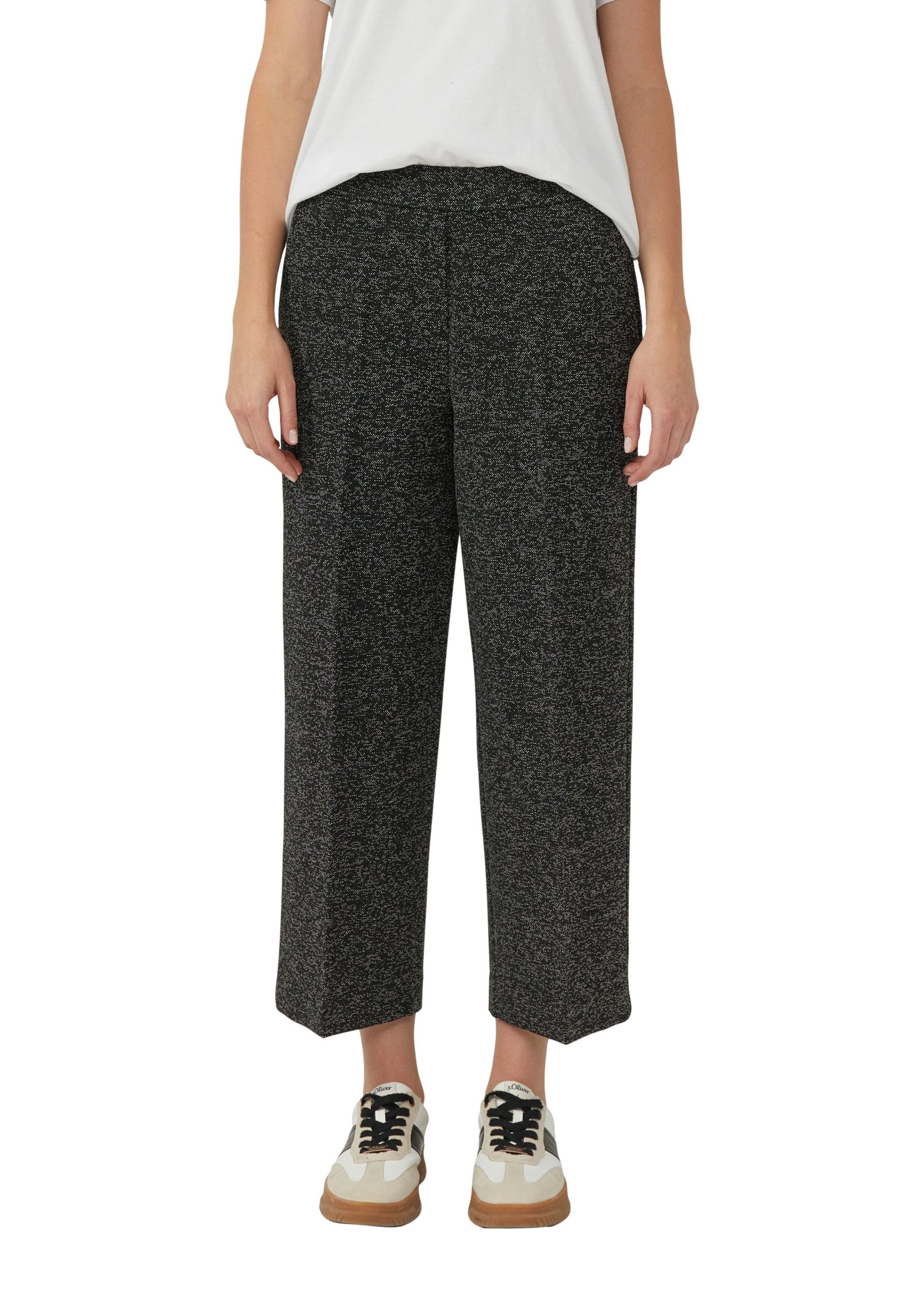 s.Oliver Culotte - Stoffhose - Culotte in Melange-Optik mit Elastikbund günstig online kaufen