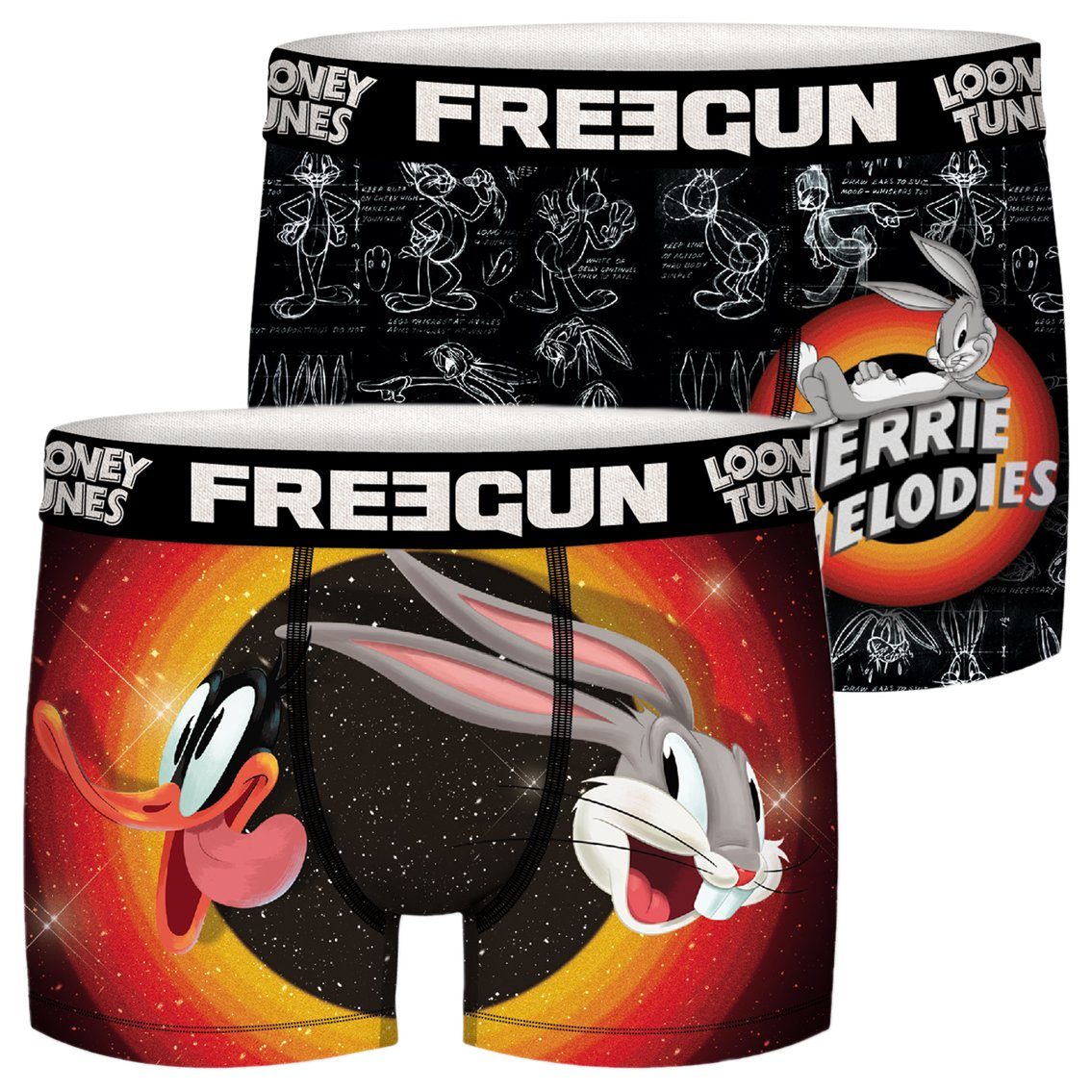 Freegun Boxershorts Looney Tunes Boxershorts (2-St) mit Stretch