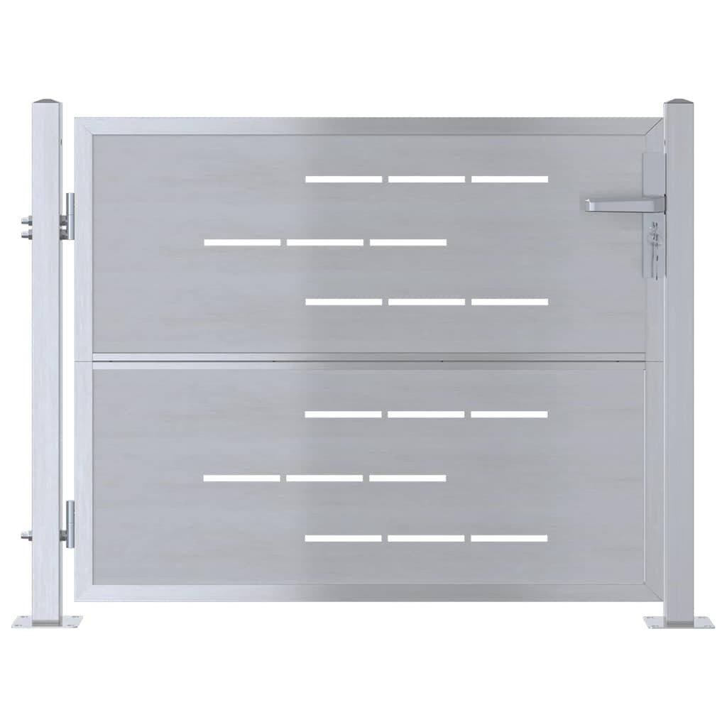 vidaXL Gartentor Gartentor 85 x 70 cm Edelstahl Silber Abschließbar