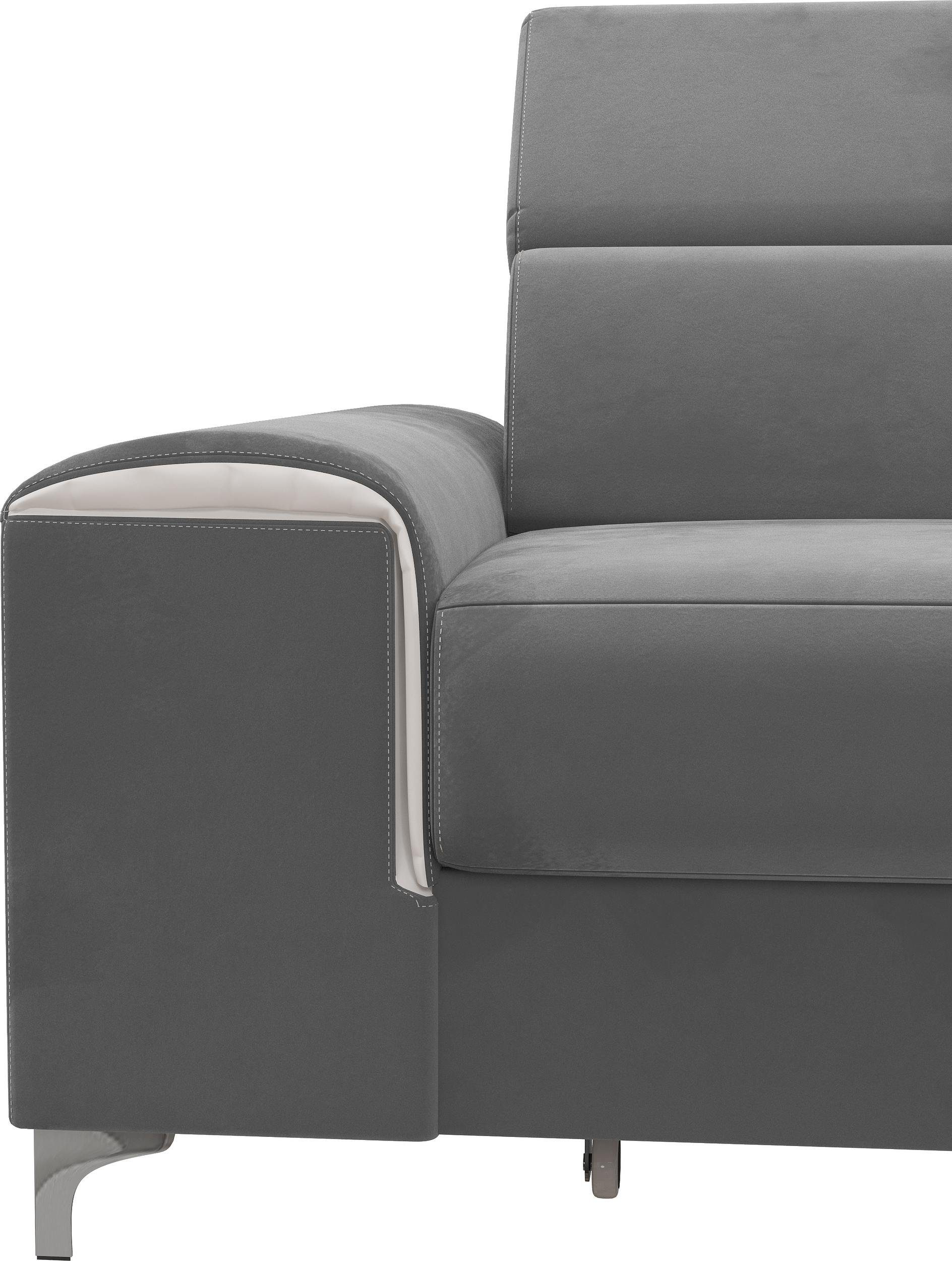 Stylefy Ecksofa Caio, L-Form, Eckcouch, rechts Sitzkomfort, links Bettkasten Raum oder stellbar, mane Bettfunktion, bestellbar, und im Modern frei Design mit