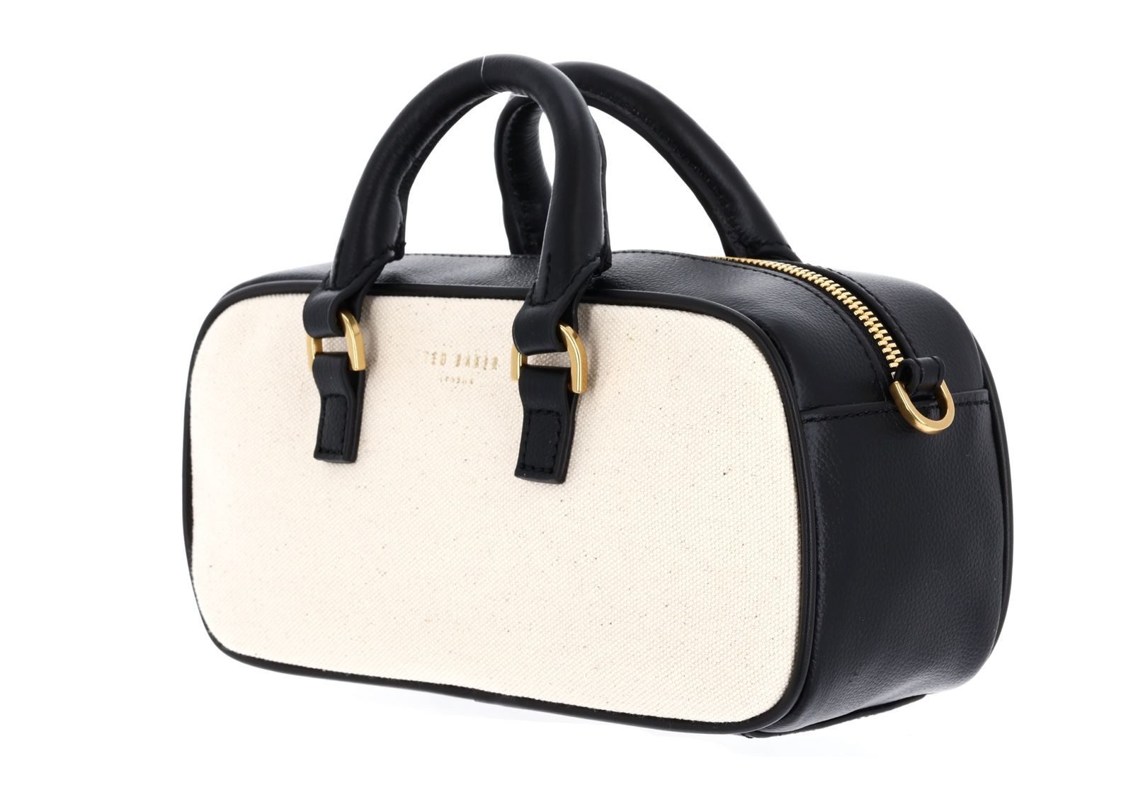Ted Baker Handtasche Elongated Canvas Boxy Top Handle Bag, aus echtem Ziegenleder