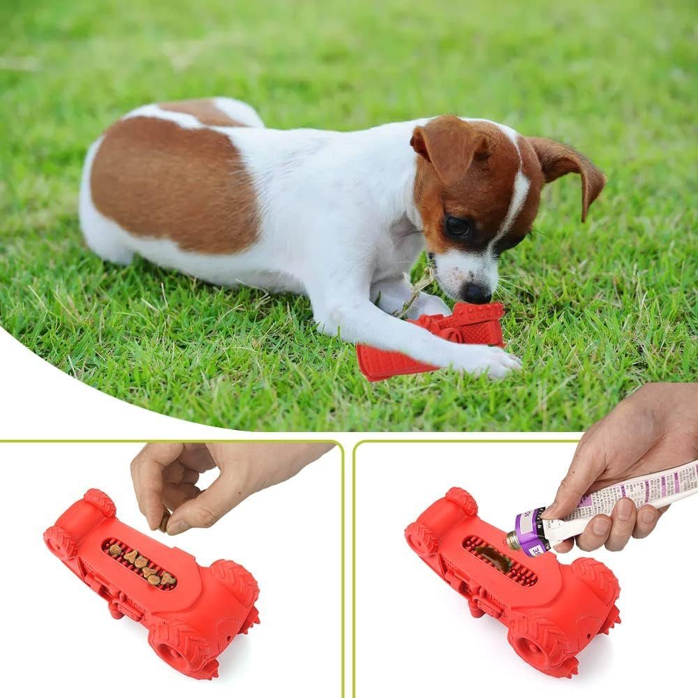 Kauspielzeug Hundespielzeug quietschend für die Zahnpflege [PREMIUM] NATURKautschuk