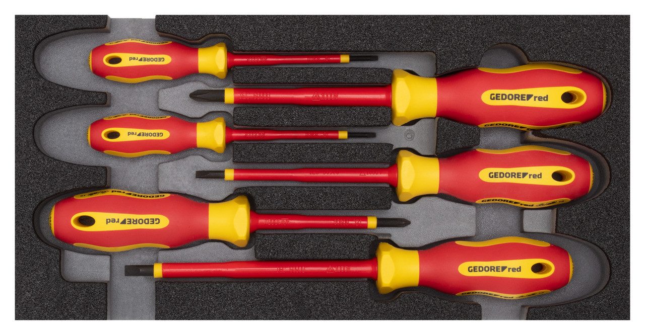 Gedore Red Schraubendreher R22150016 VDE-Schraubendreher-Satz 2/6 CT-Modul 6-teilig