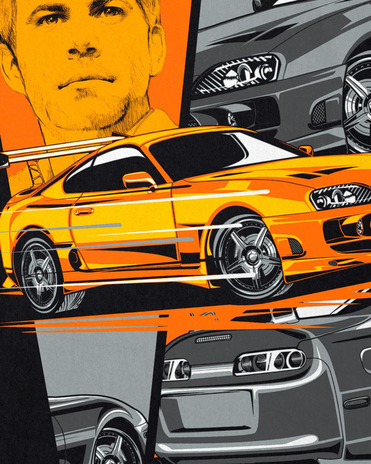 style3 T-Shirt Furious Paul Walker o'conner autorennen the fast and the fur günstig online kaufen