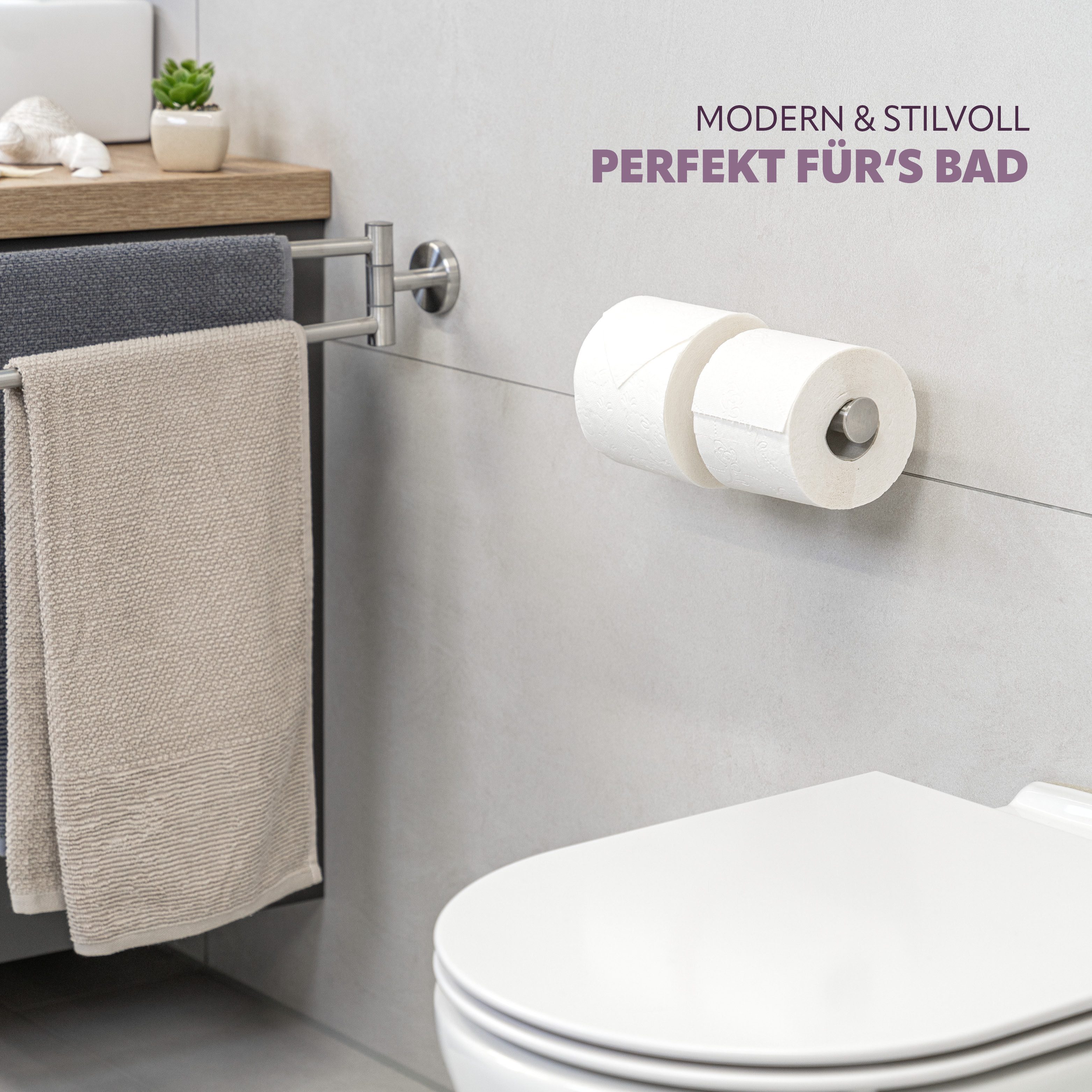 bremermann Toilettenpapierhalter Bad-Serie PIAZZA - 2in1, günstig online kaufen