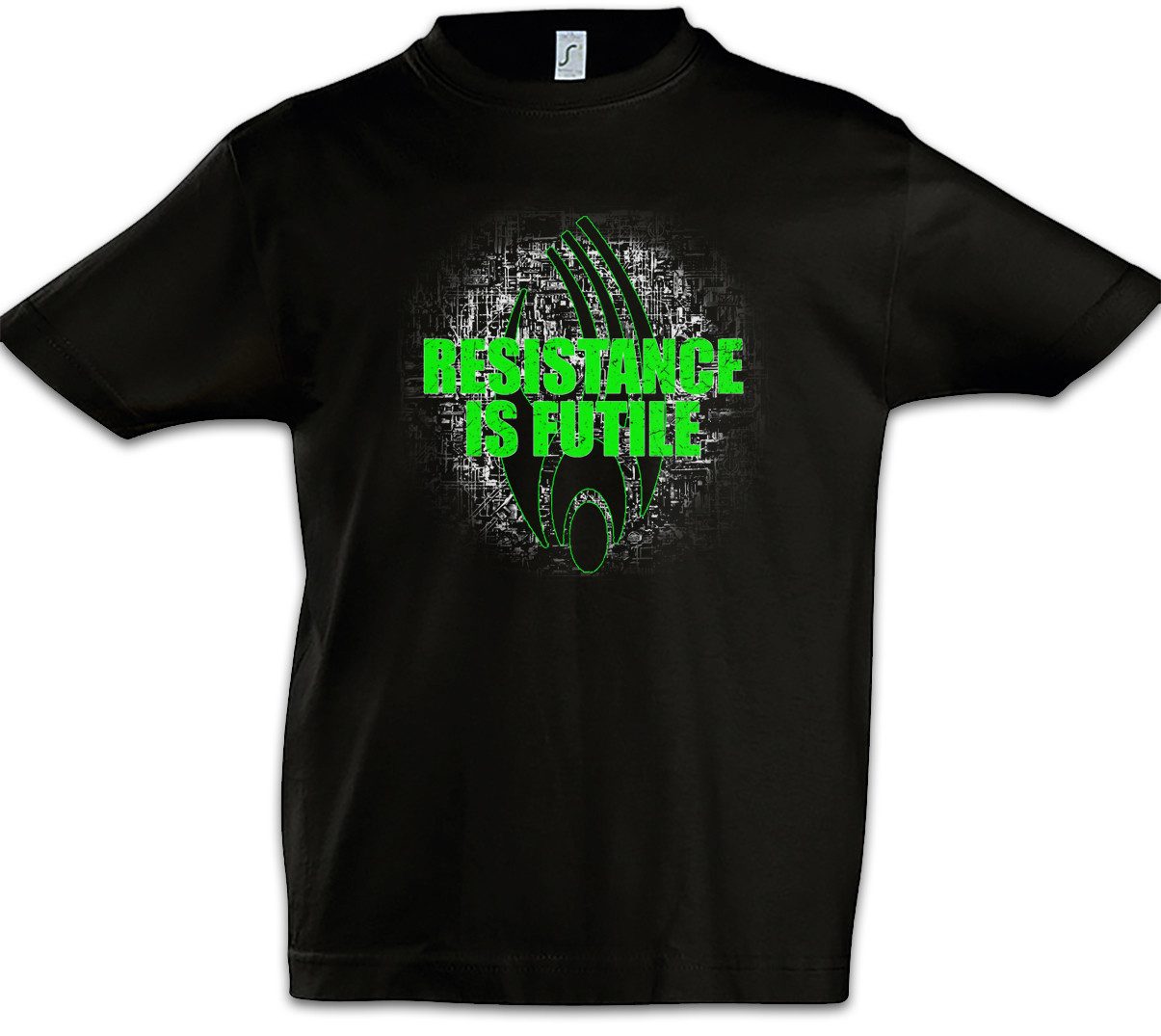 Print-Shirt Collective Cube Kinder T-Shirt Star Borg Raumschiff Science Fiction
