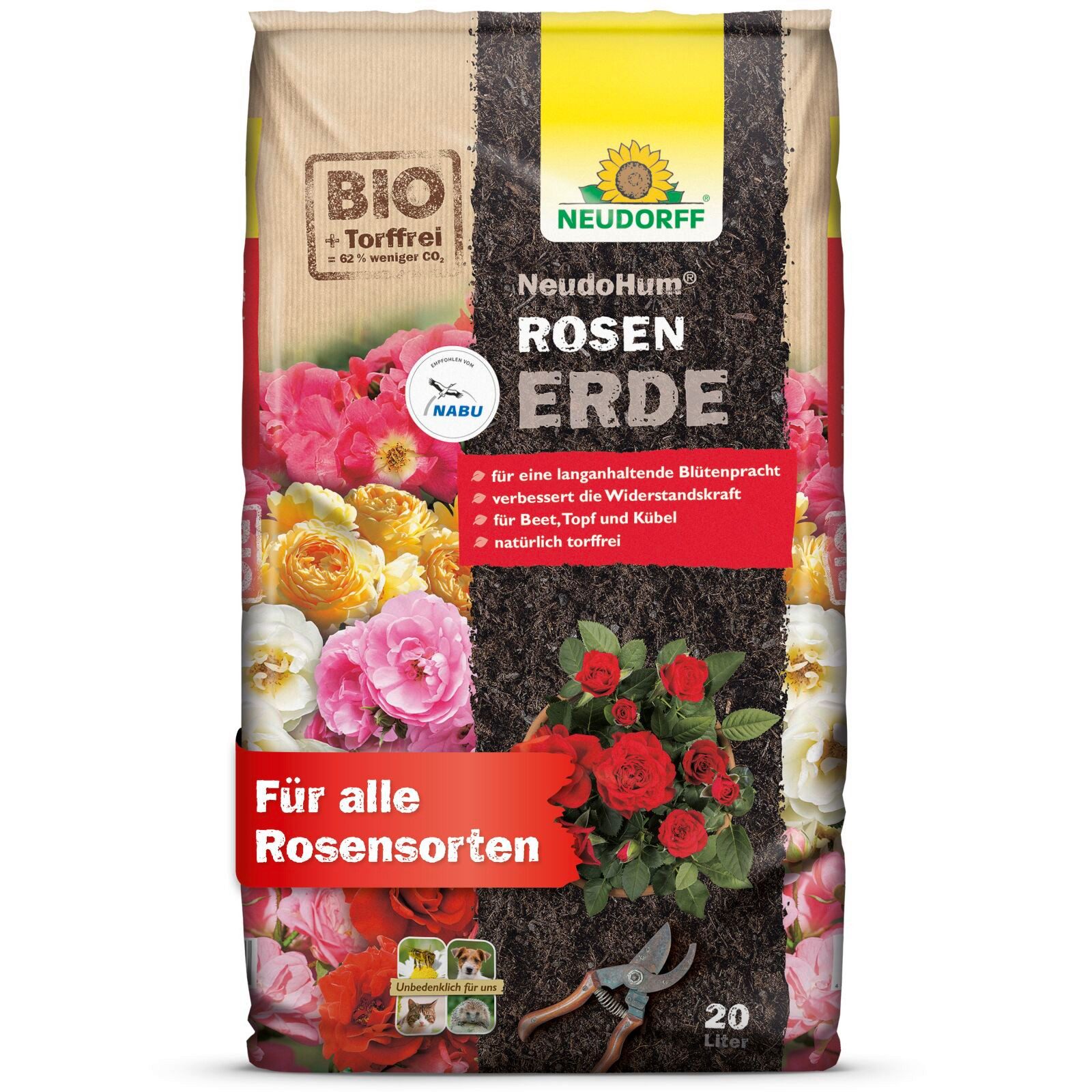 Neudorff Spezialerde NeudoHum RosenErde 20 Liter