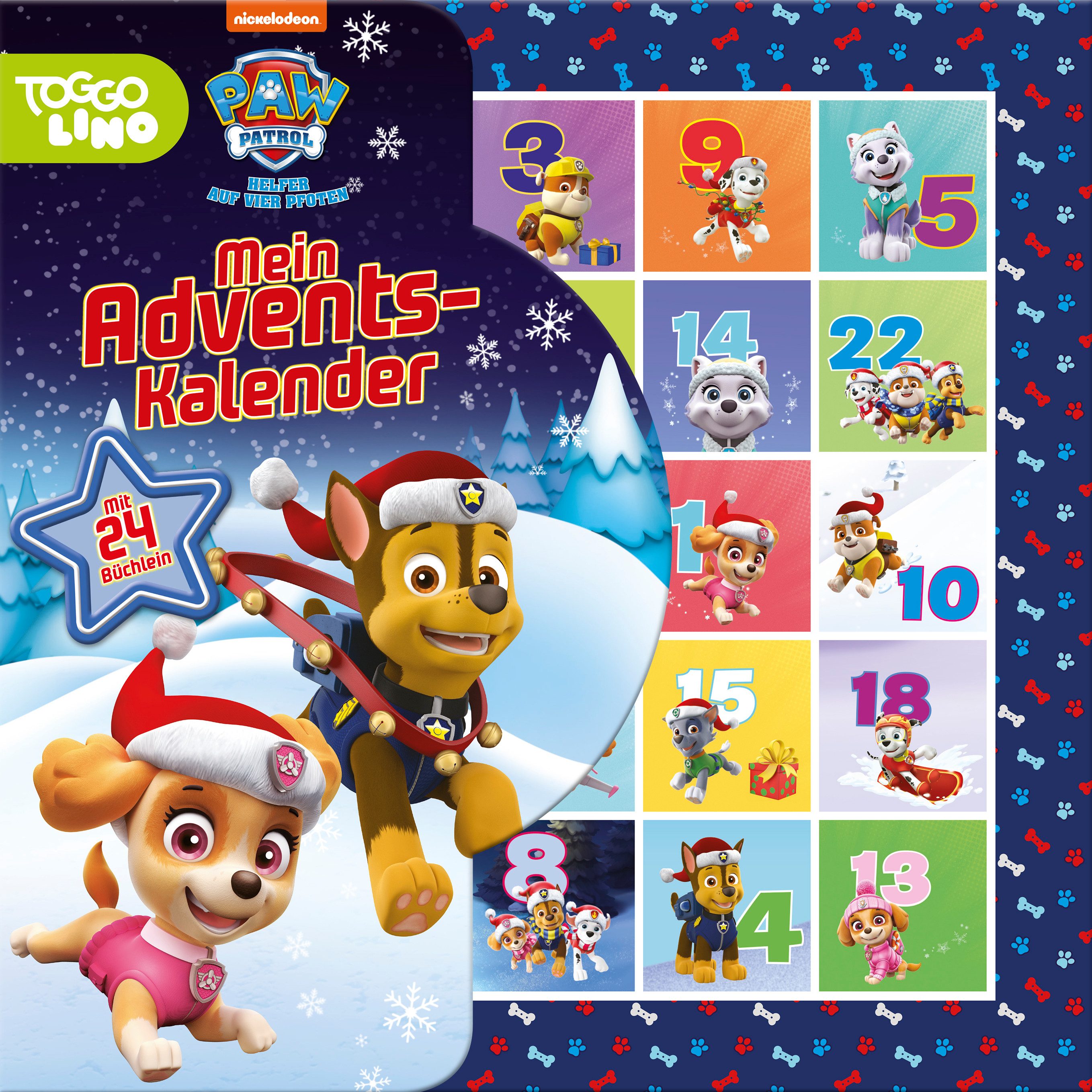 Adventskalender Paw Patrol - Adventskalender (24 Büchlein in Box)
