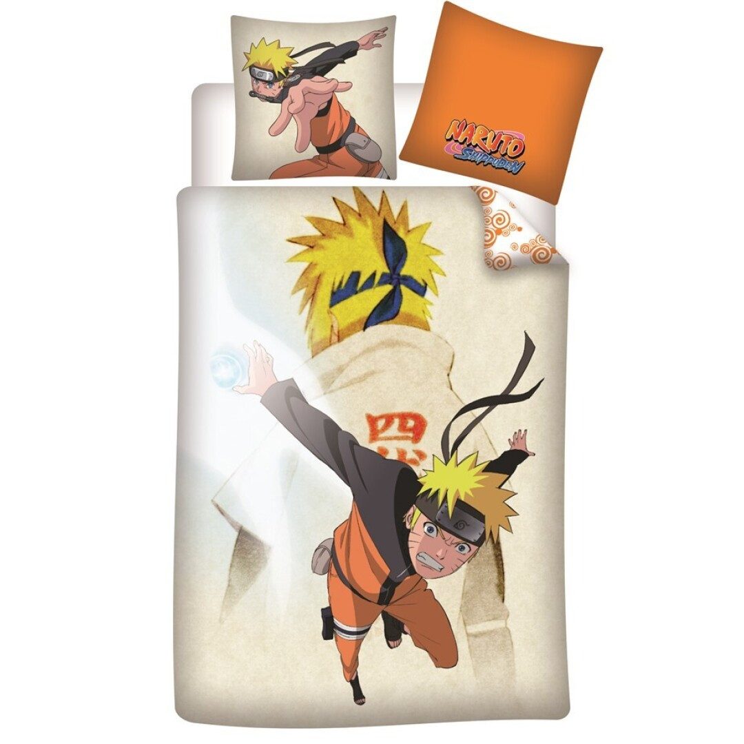Bettwäsche Anime Naruto Shippuden Kinder Bettwäsche 2tlg. Set 135x200 80x80, Naruto, 2 teilig, Baumwolle