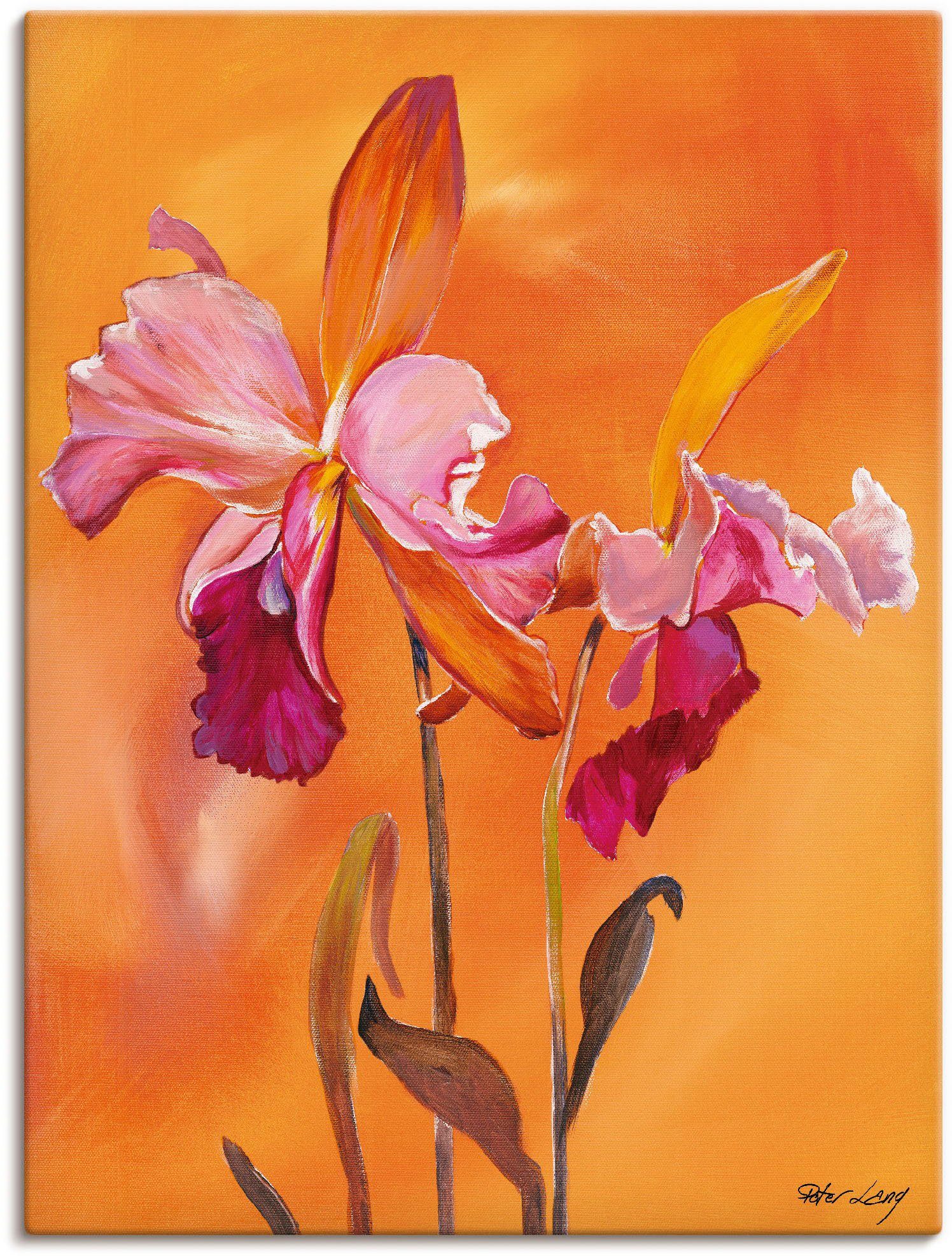 Artland Wandbild Wandaufkleber als Blumen Lilien-rosa, Leinwandbild, oder St), (1 Größen versch. Alubild, in Poster