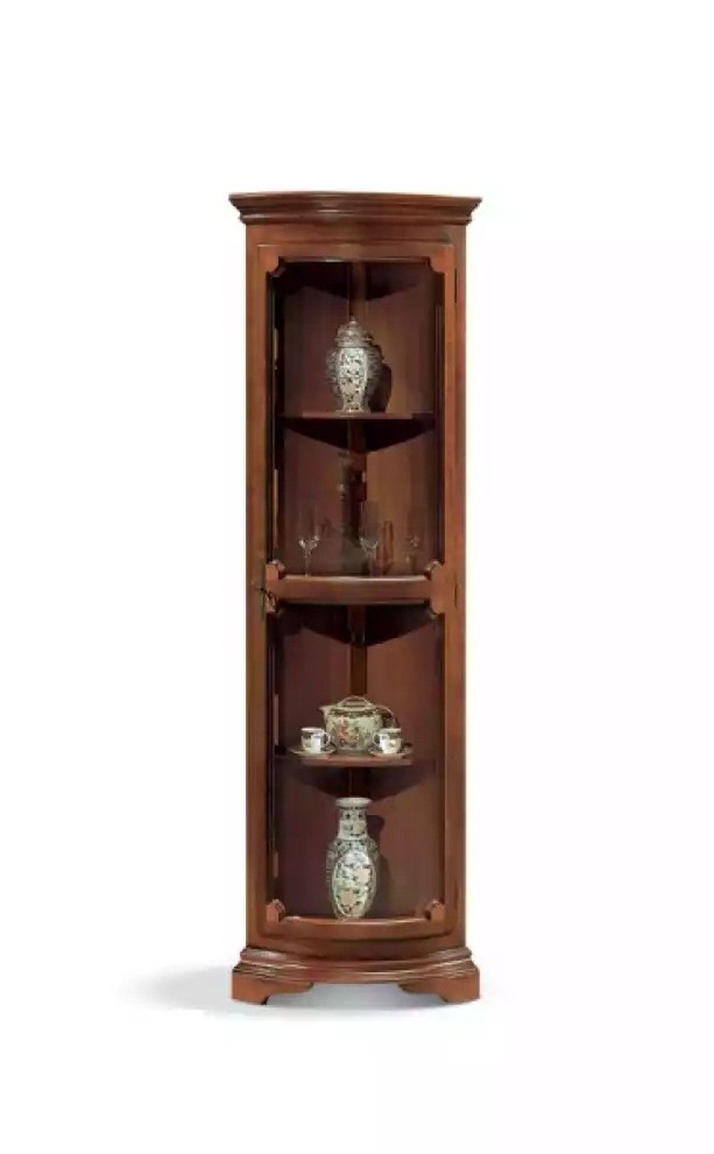 Vitrine Braunene Holzvitrine für das Wohnzimmer - Elegante Anrichte