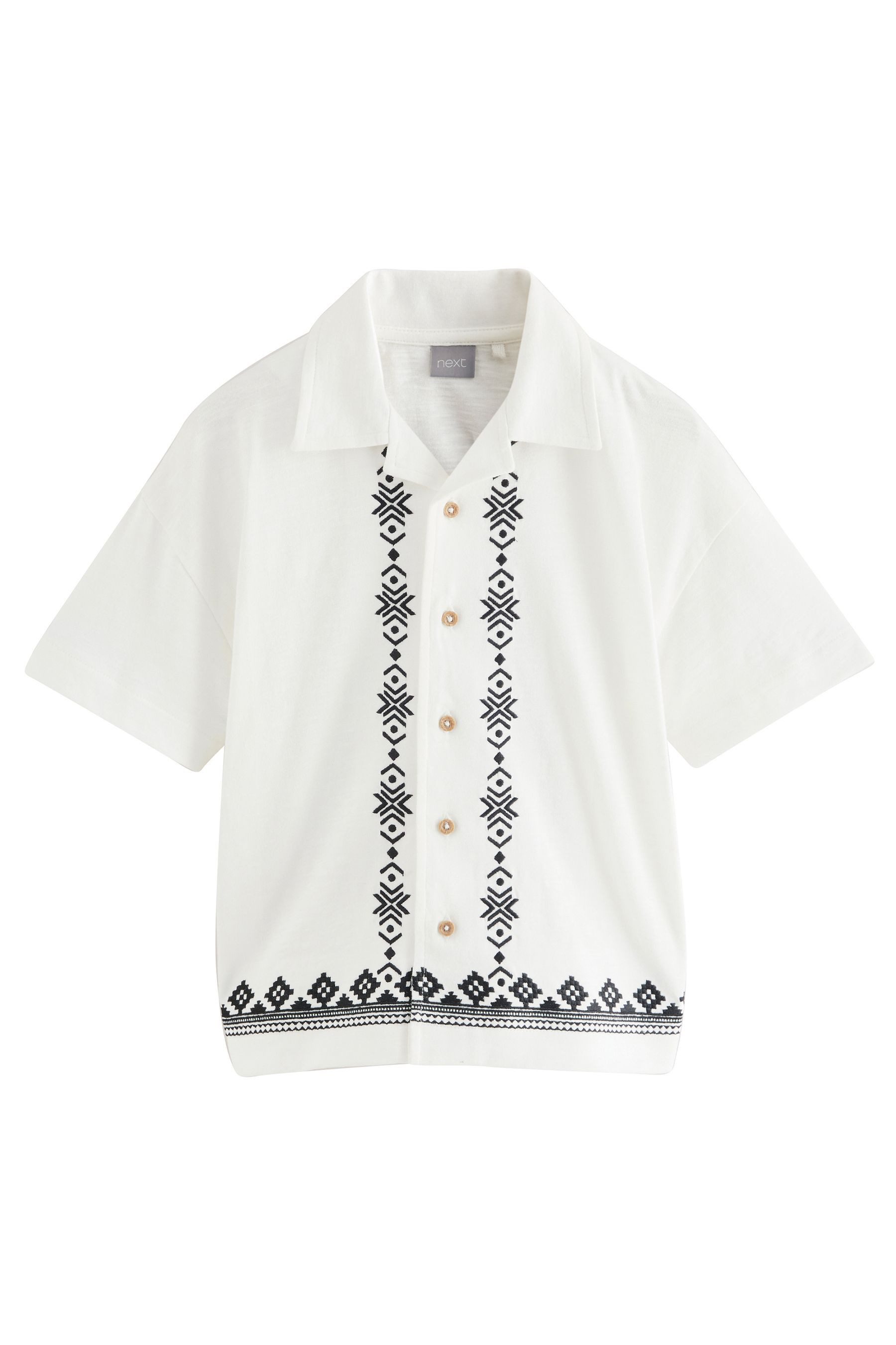 Next Poloshirt Jersey-Hemd mit bestickter Bordüre günstig online kaufen