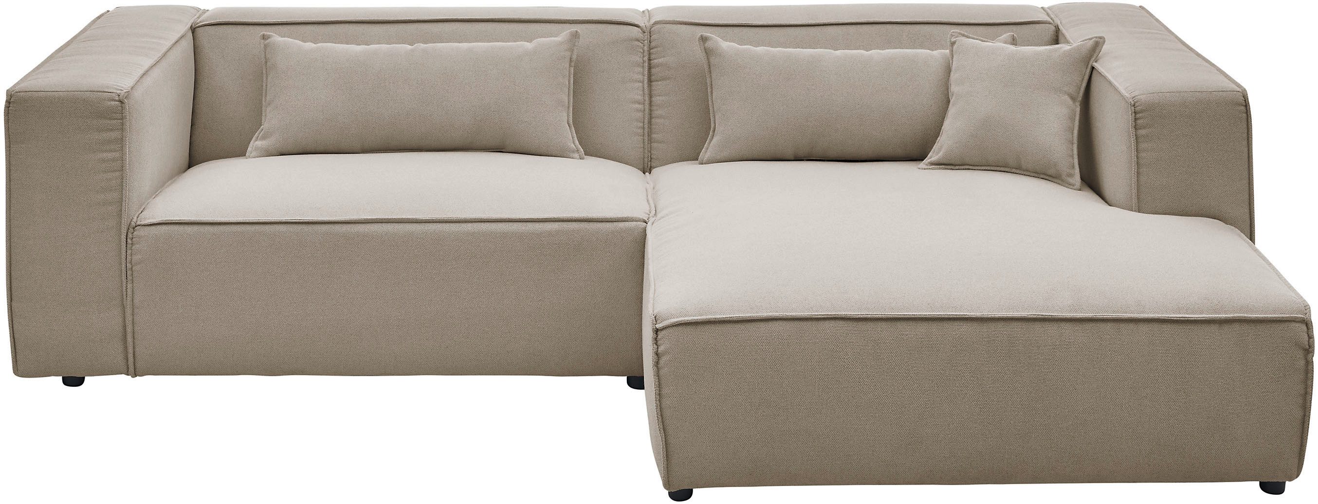 LeGer Home by Lena Gercke Ecksofa PIARA mit Kedernaht, Cord, Leinenoptik o. günstig online kaufen
