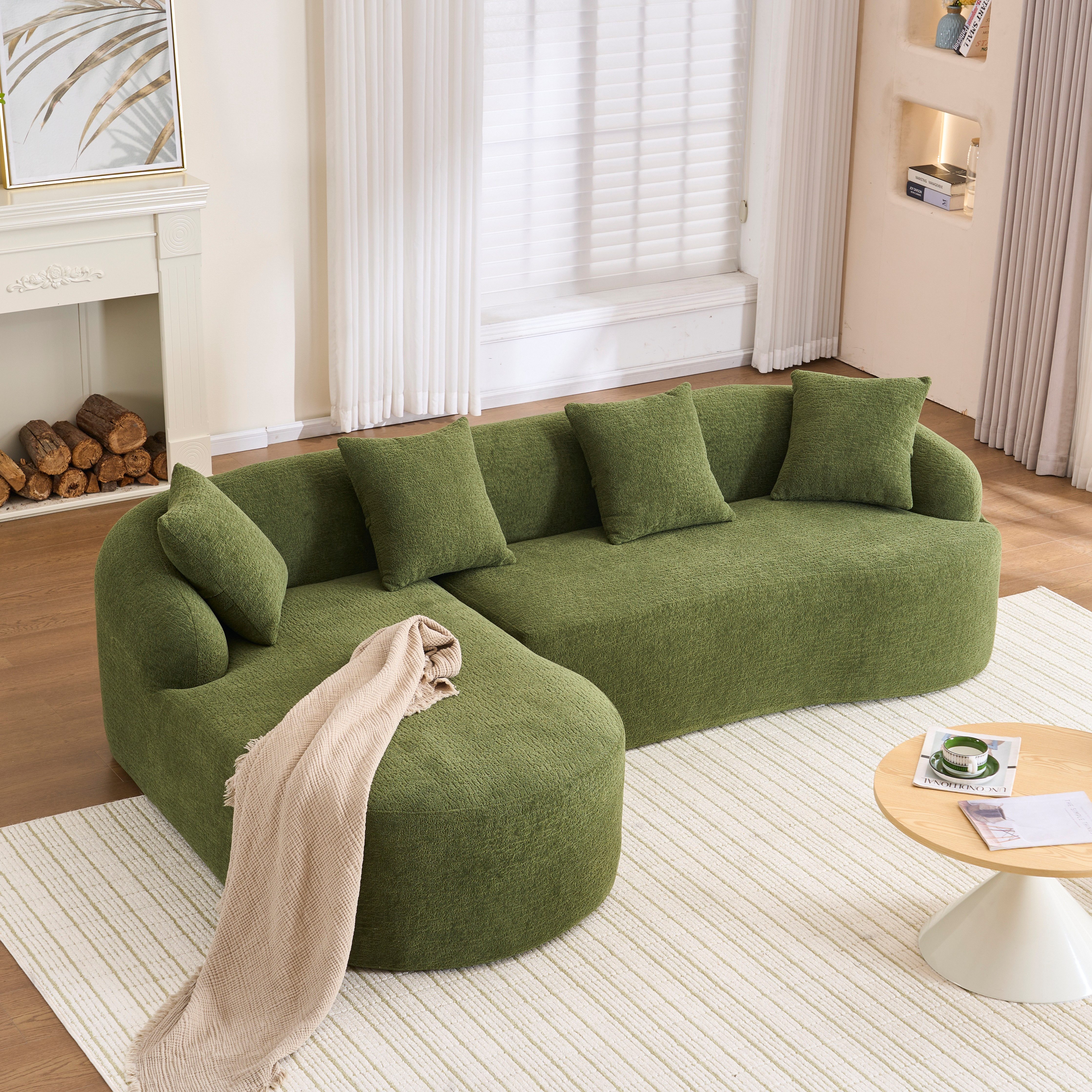 STILVORA Schlafsofa Modulares Sofa Chaiselongue L-förmig Sofa für Wohnzimmer, Büro, Modulares Curved Sofa, L-Form, Chaiselongue, Chenille, weich, ergonomisch, flexibel, komfortabel, leicht