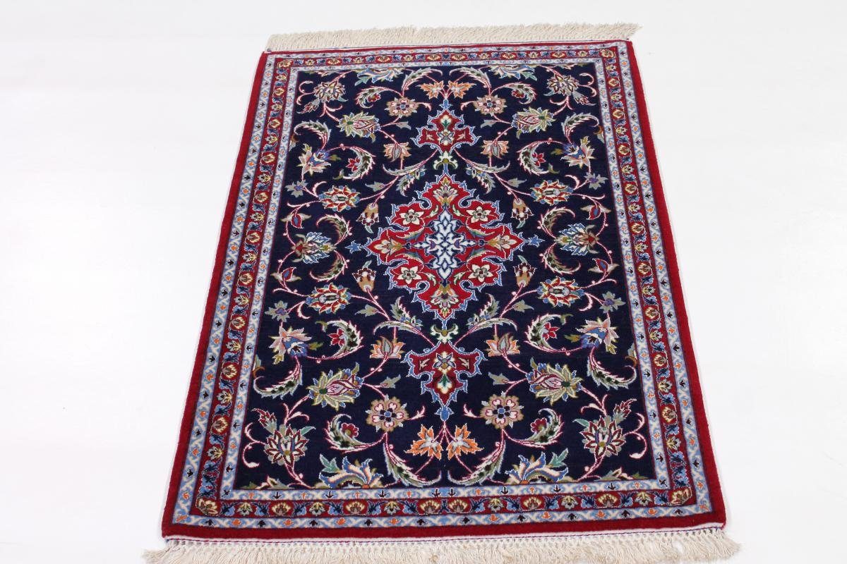 Höhe: Trading, mm Orientteppich 70x108 rechteckig, Seidenkette Handgeknüpfter Isfahan Nain 6 Orientteppich,