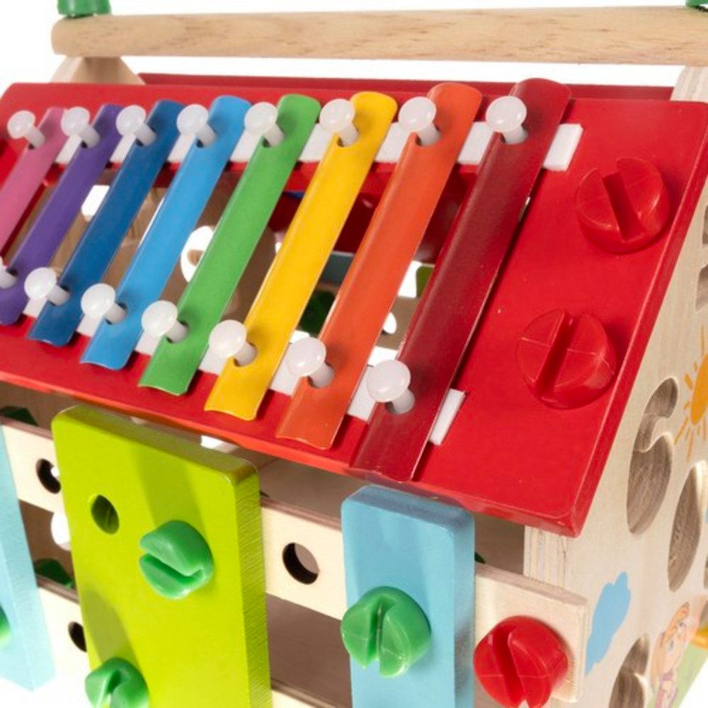KRUZZEL Lernspielzeug Sortierer Lernhaus Motorikhaus (Spar-Set, 1-St., sortieren, rechnen), Zahlen und Musik, kreatives Spielzeug – Bild 5 von 5