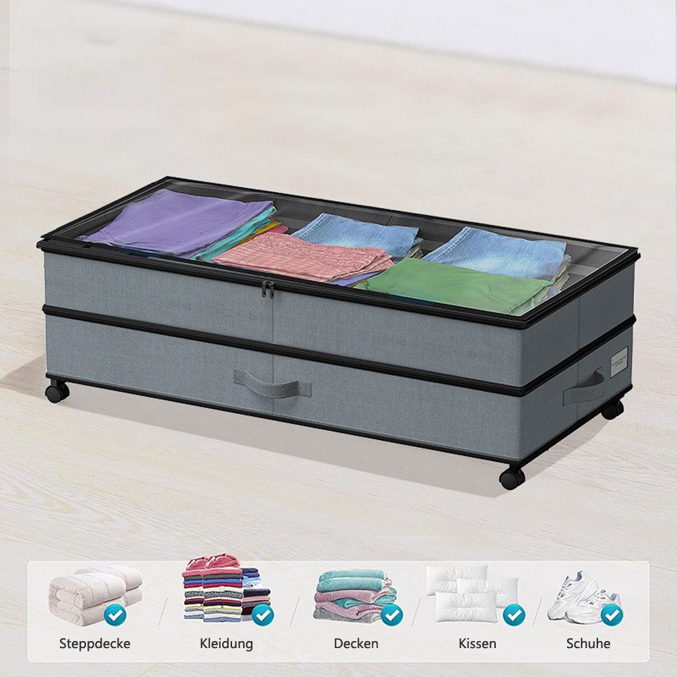 Coonoor Aufbewahrungsbox Aufbewahrungsboxen mit Rädern für unterm Bett, Unt günstig online kaufen