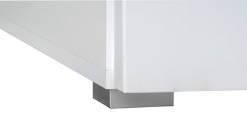 Waschbeckenunterschrank SPICE, Weiß Hochglanz, Weiß matt, mit 2 Türen, Badmöbel, 80 x 54 x 46 cm