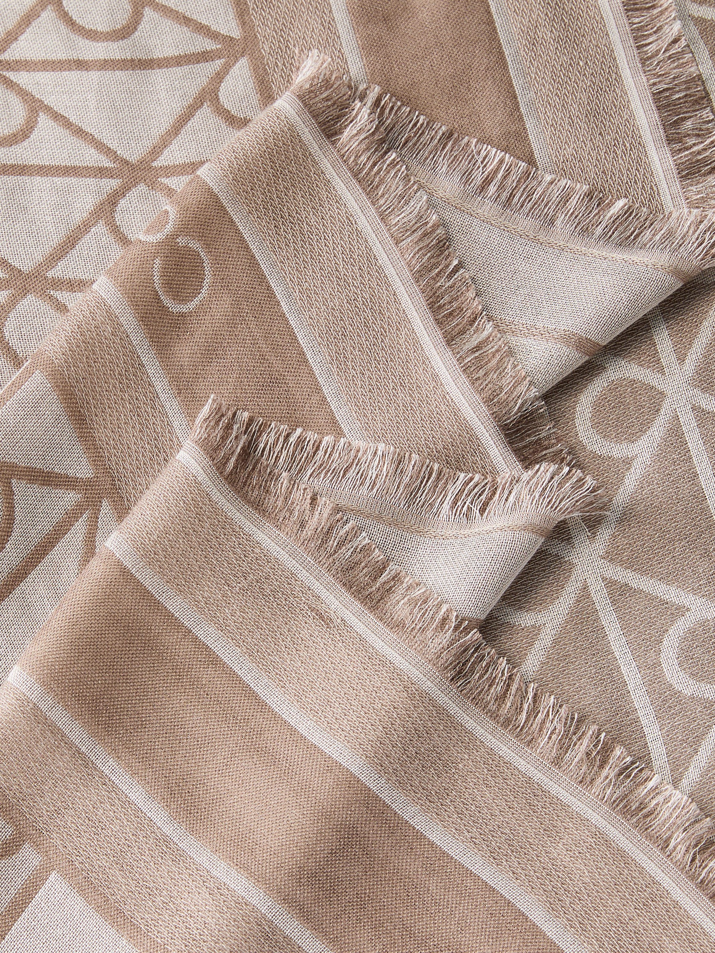 Calvin Klein Modetuch EMBLEM AOP JACQUARD SQUARE SCARF, Mit Markenlabelmusterung