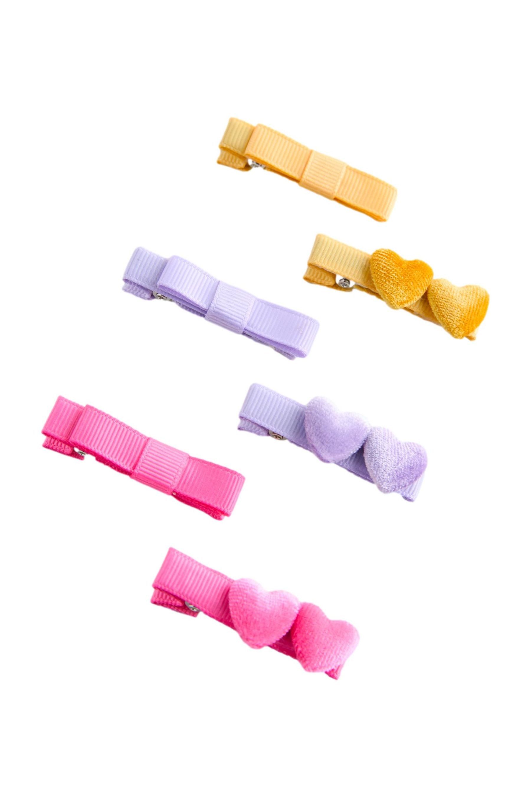 Next Haarclip 6er-Pack Haarclips, Herz und Schleife