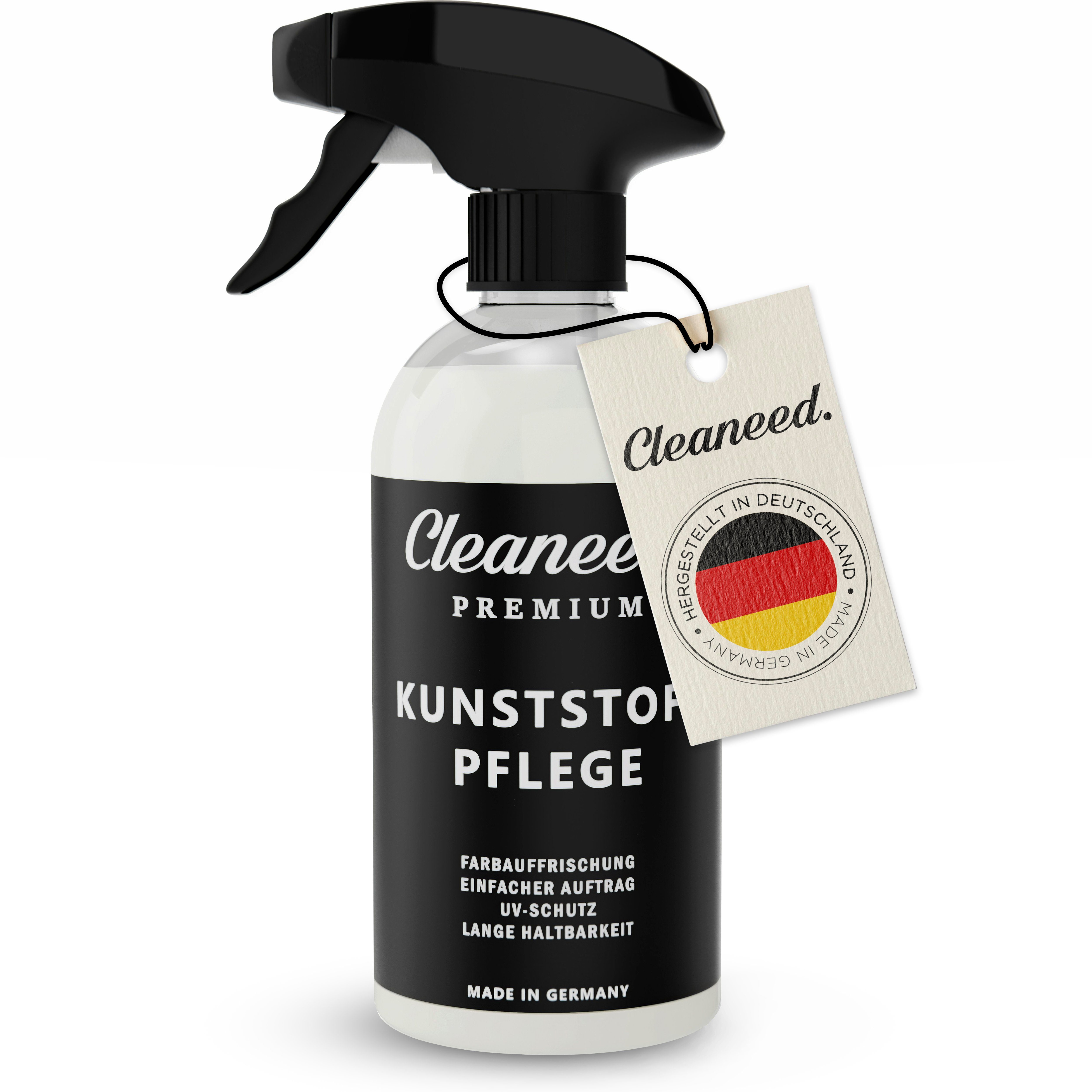 Einfacher Kunststoffpflege Cleaneed Lange Kunststoffpflegemittel UV-Schutz, Premium Farbauffrischung, Germany), Made – Haltbarkeit, Auftrag (Matt, in