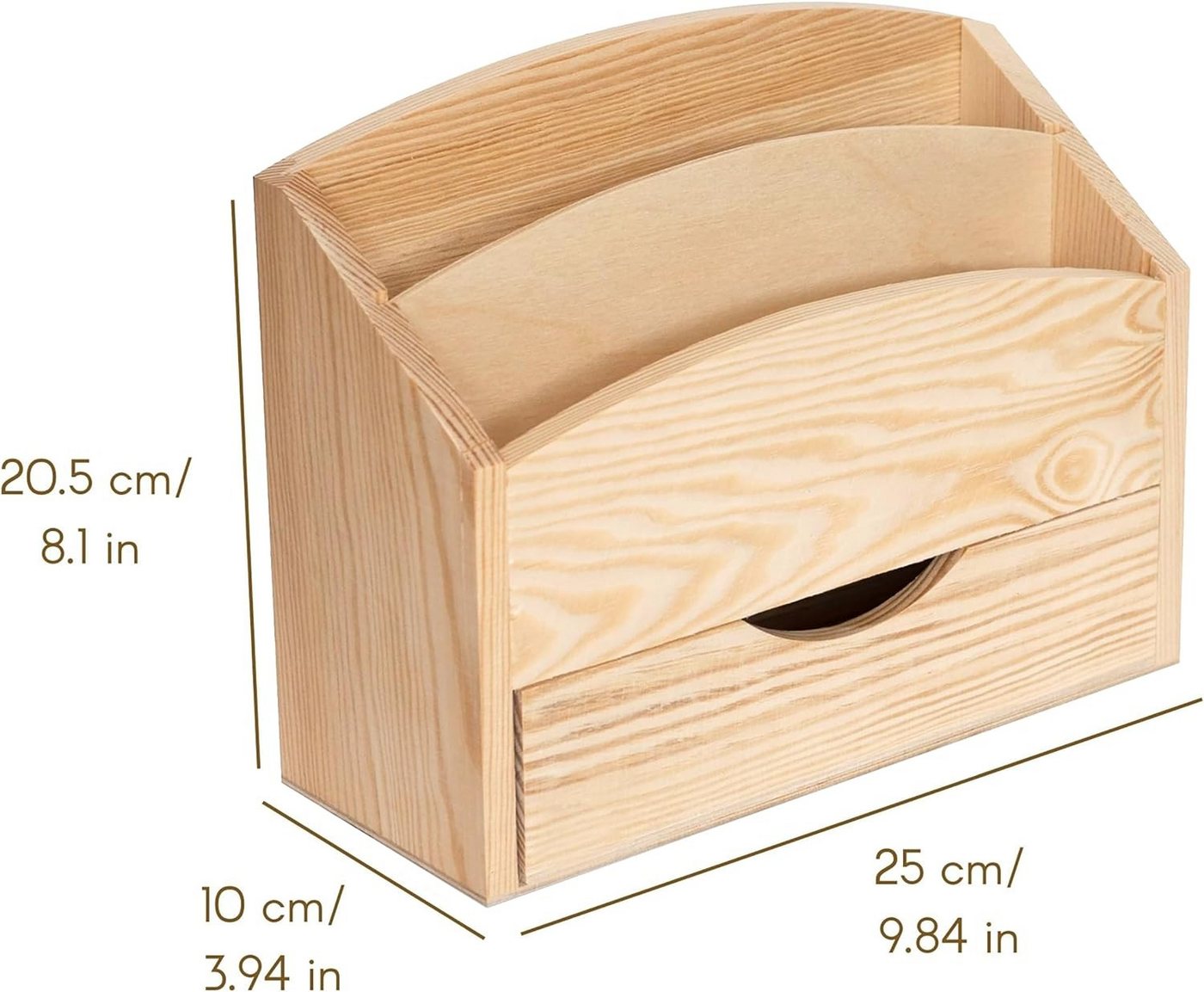 Thumbnail - Creative Deco Aufbewahrungsbox Schreibtisch Organizer 2 Fächer mit Schublade