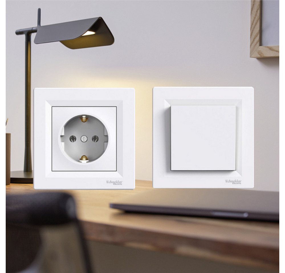 Thumbnail - Schalter Schneider Electric TV-SAT Enddose Asfora Weiß (RAL 9003) EPH3470121D