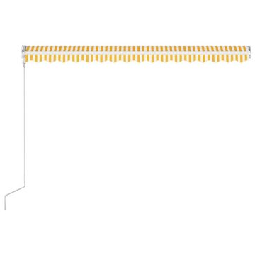 furnicato Markise Automatisch Einziehbare 400×300 cm Gelb und Weiß