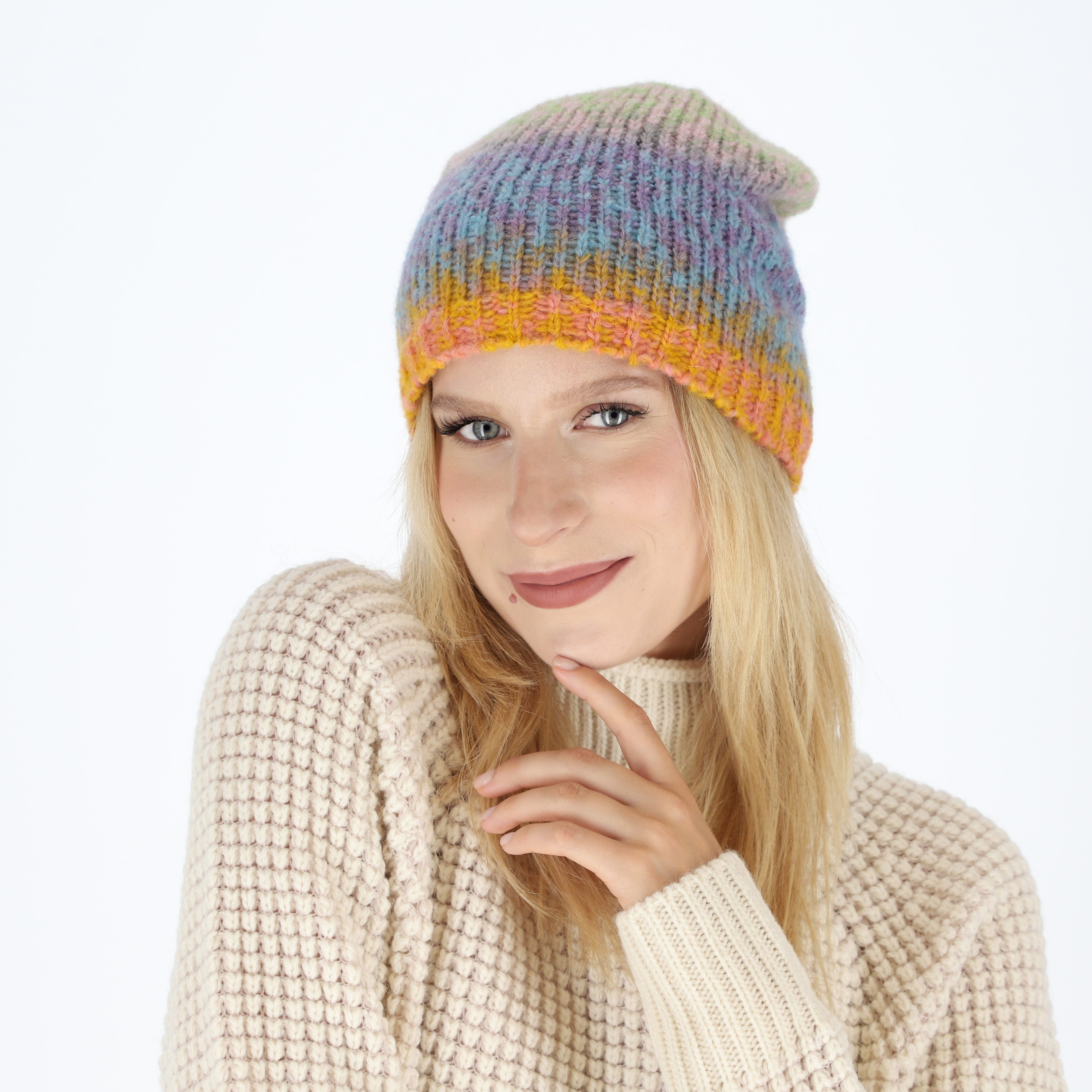Strickmütze Beanie multicolor
