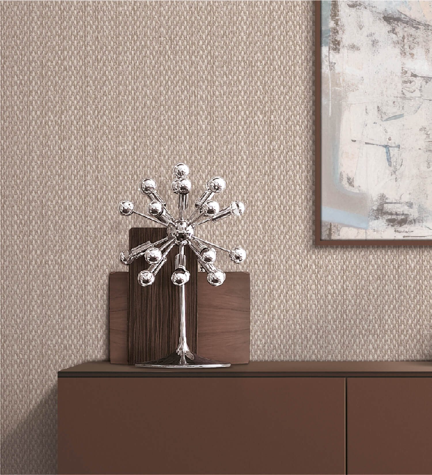 Profhome Strukturtapete LC522506-DI Struktur Tapete Uni schimmernd beige taupe beige-rot, strukturiert, (1 Rolle, 5,33 qm), heißgeprägte Vliestapete, taupe