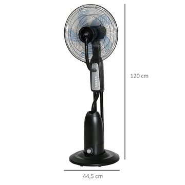 HOMCOM Standventilator Standventilator mit 2,8 Liter, Wasserkühlung, für Garten, Balkon, Schwarz