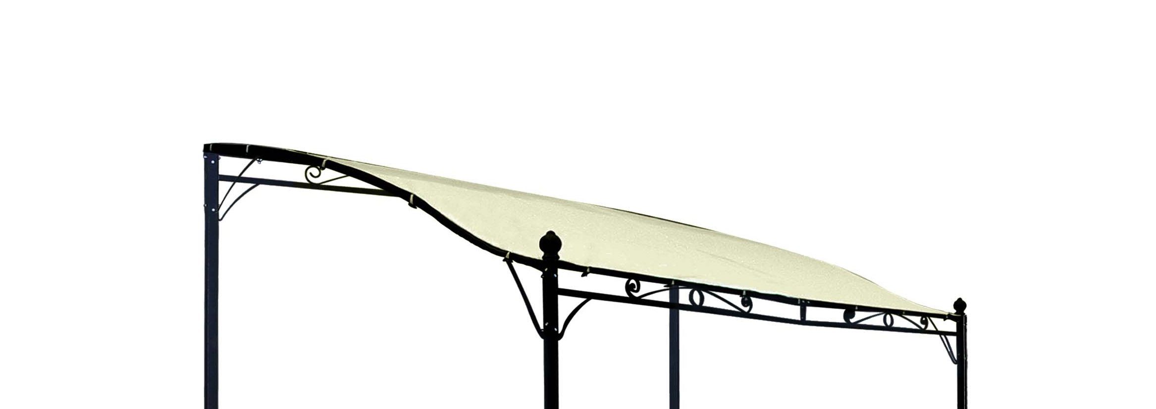 DEGAMO Pavillonersatzdach MANTOVA-XL, 300x300cm, für Anbaupavillon, Polyester PVC-beschichtet ecru