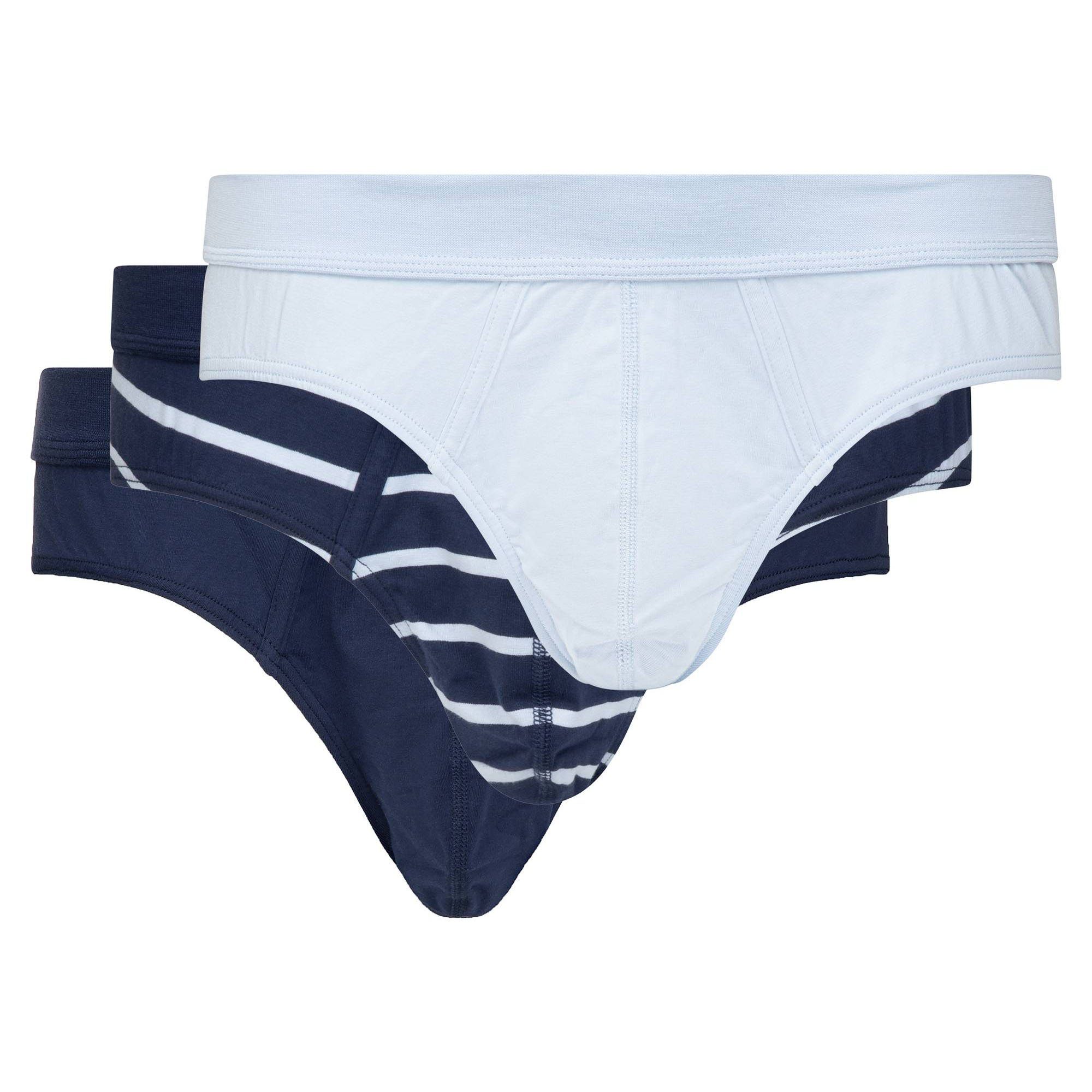 seidensticker Slip Herren Slip, 3er Pack - Relax Cotton Briefs Blau