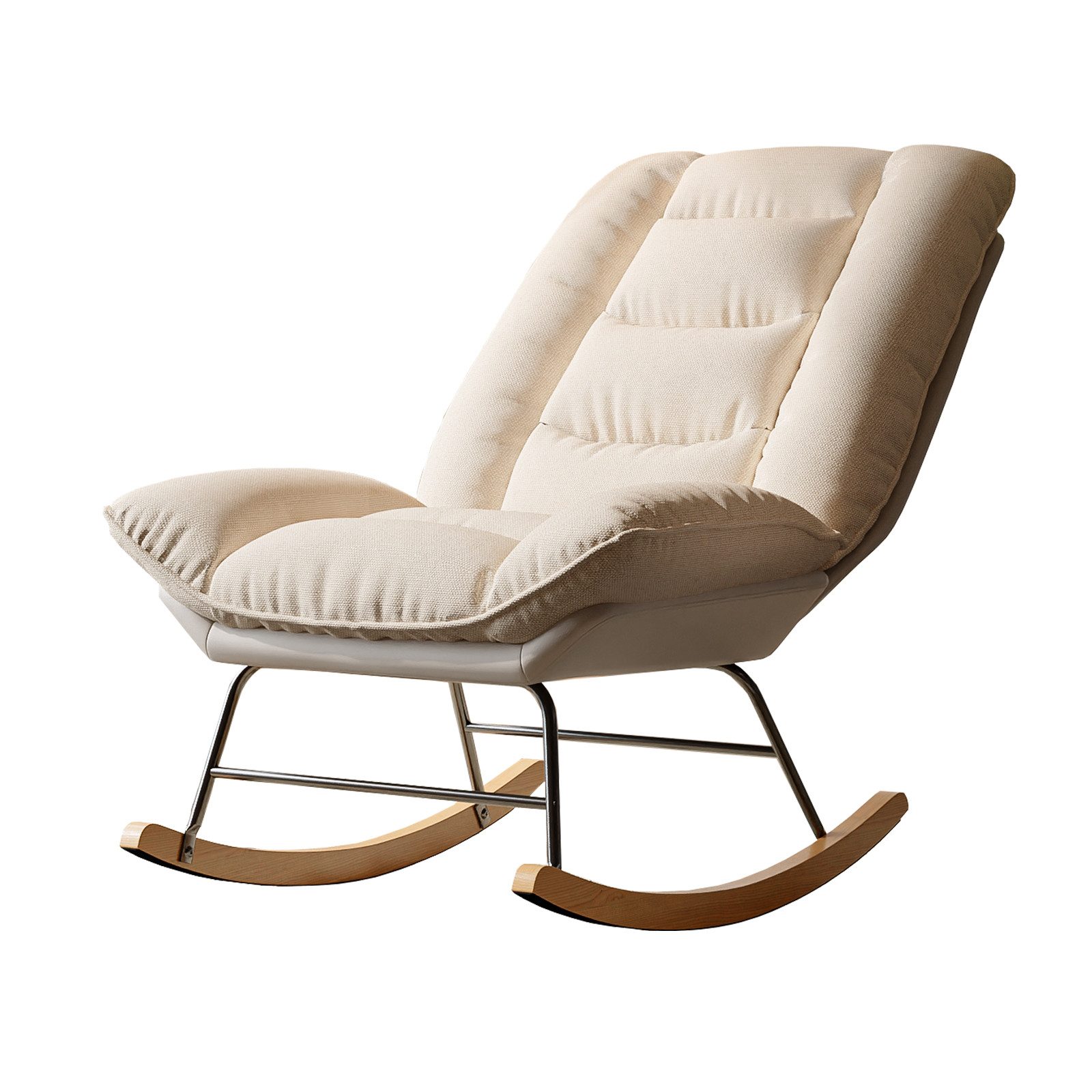 FUROKOY Schaukelstuhl Schaukelstuhl Stillsessel Relaxsessel mit hoher Rücke günstig online kaufen