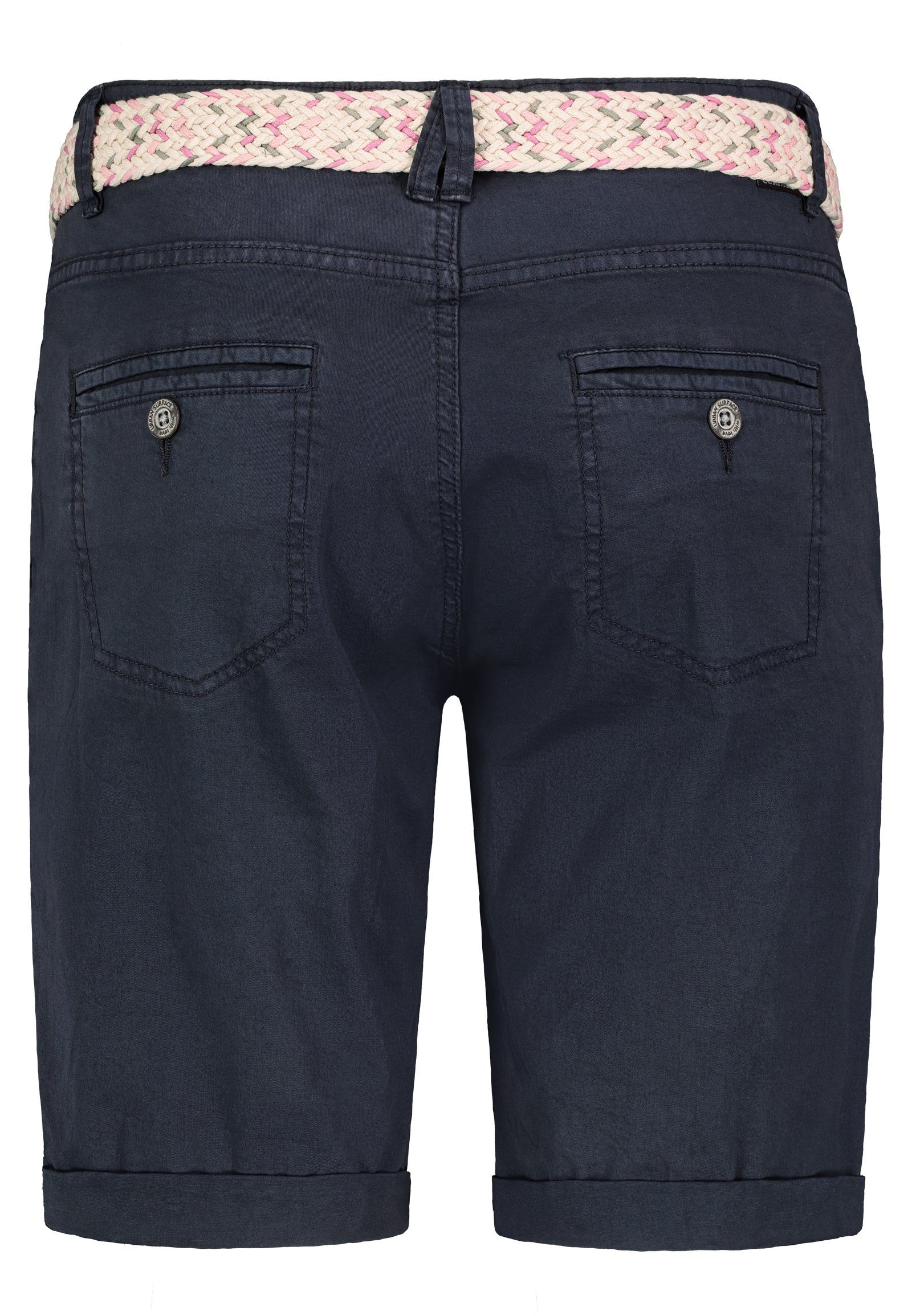 Urban Surface Bermudas Damen Short Bermuda kurze Hose Sommer Chino Stoff knielang mit Gürtel