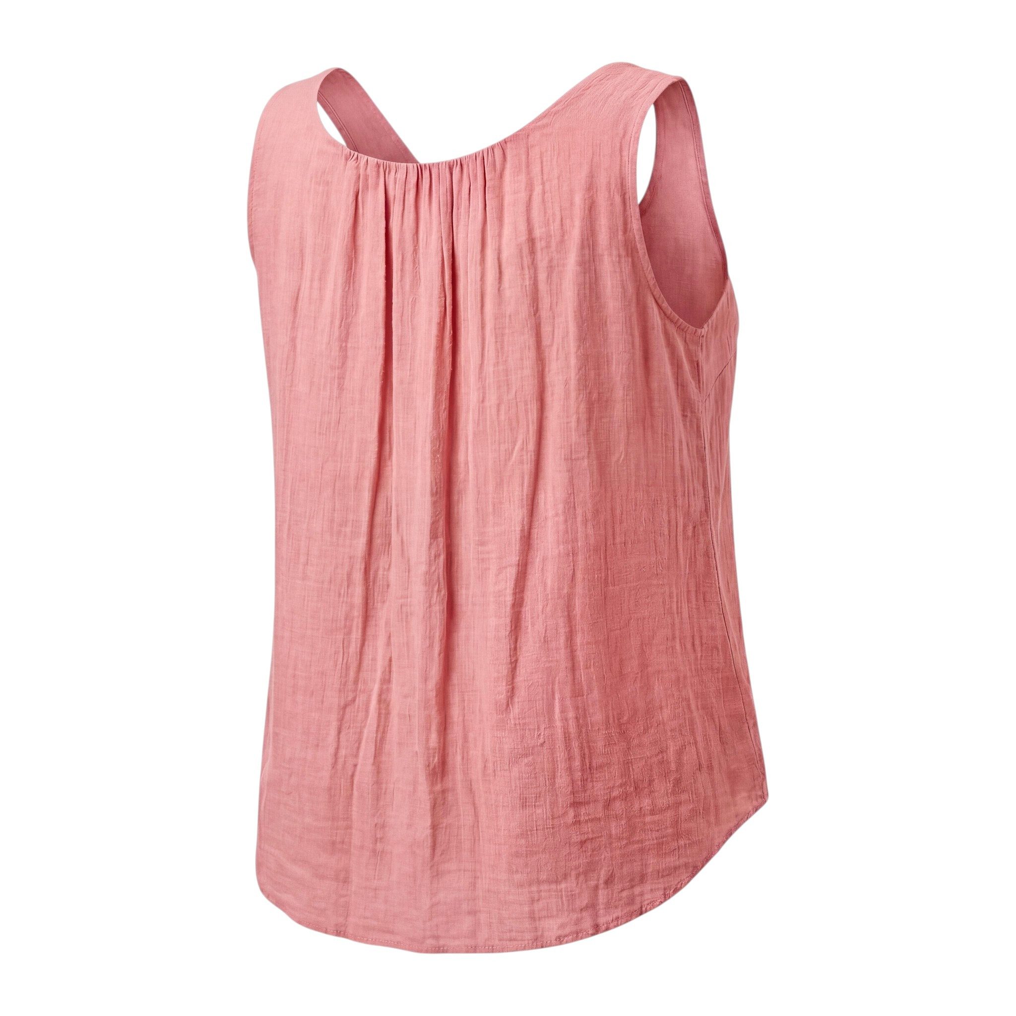 OriginalYou Trägertop Damen Sommer Top Leinenoptik blickdichtes Oberteil mit Innentop Größen von 36 bis 48, Unifarben, Rundhals