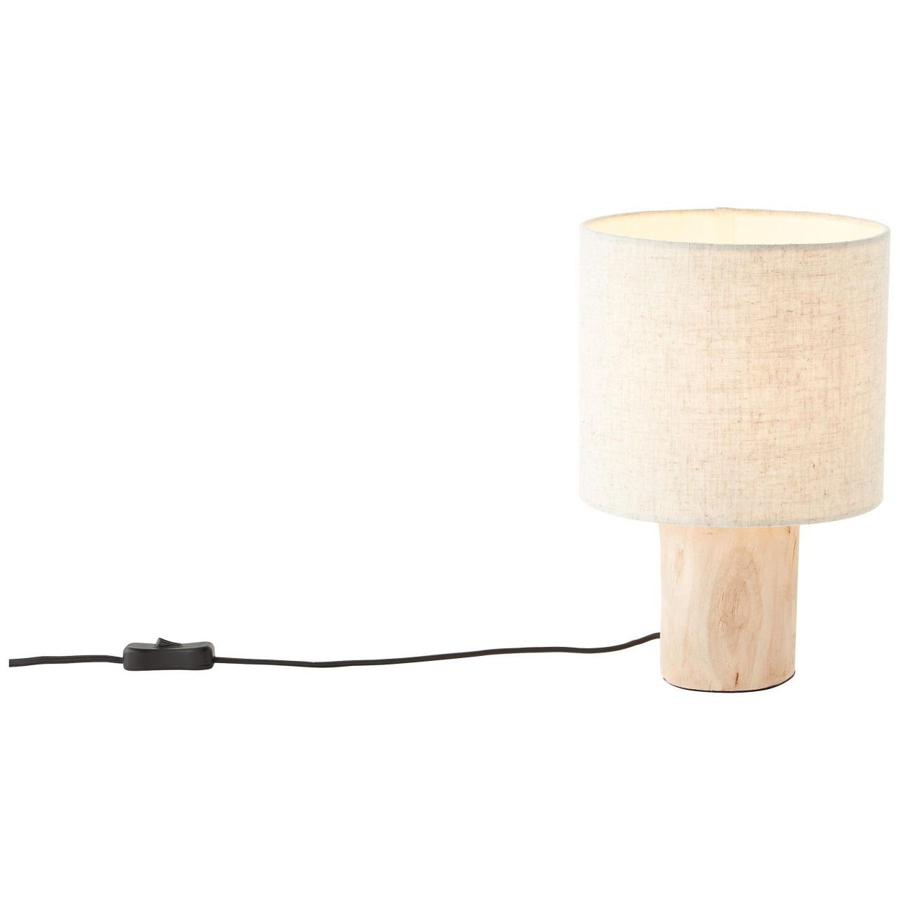 Brilliant Tischleuchte Pia, Lampe, 40W, natur, A60, nachhaltiger Pia E27, 1x Holz Tischleuchte aus