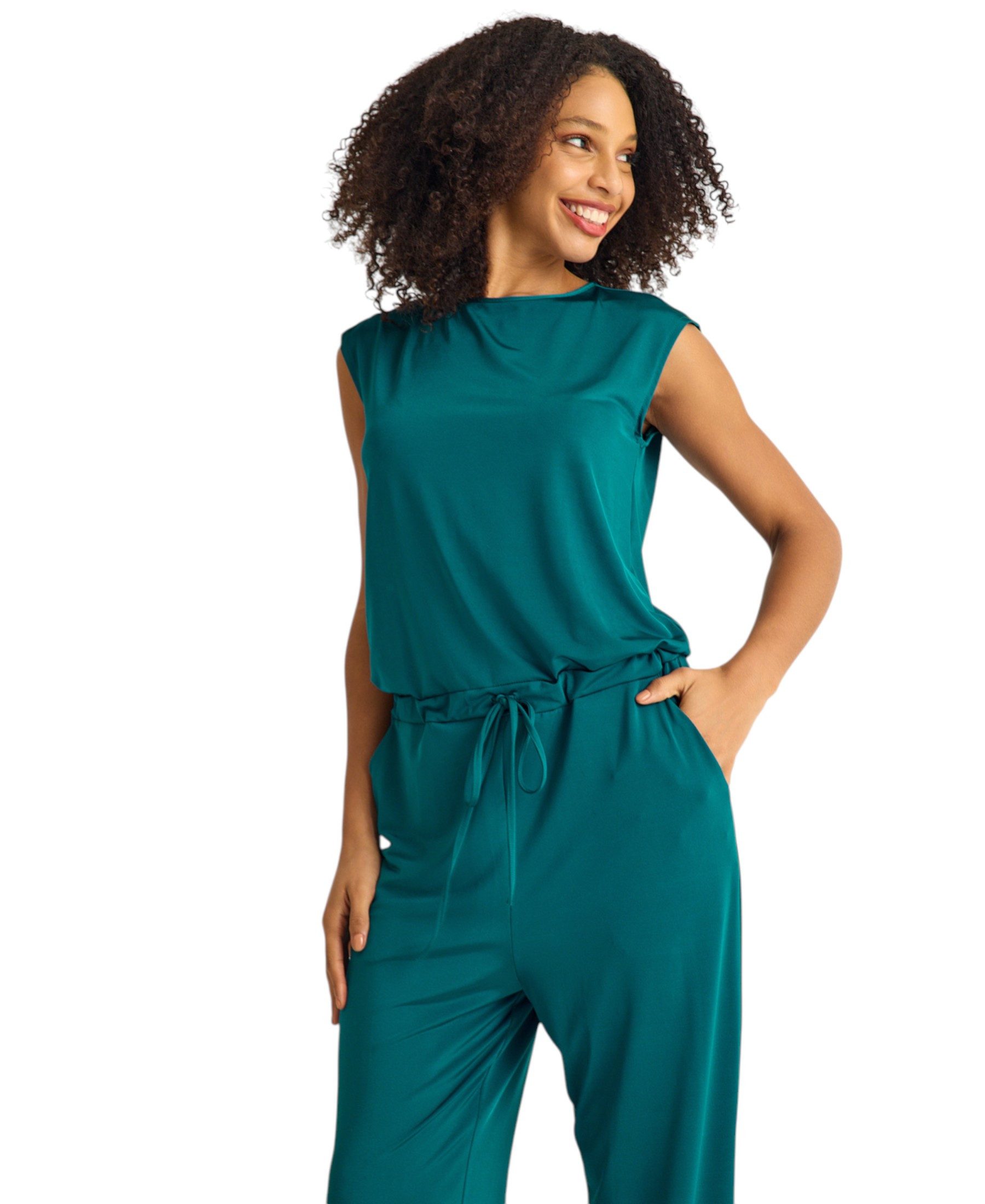 fashionshowcase Overall Eleganter Damen Jumpsuit aus Stretch-Jersey Einteil günstig online kaufen
