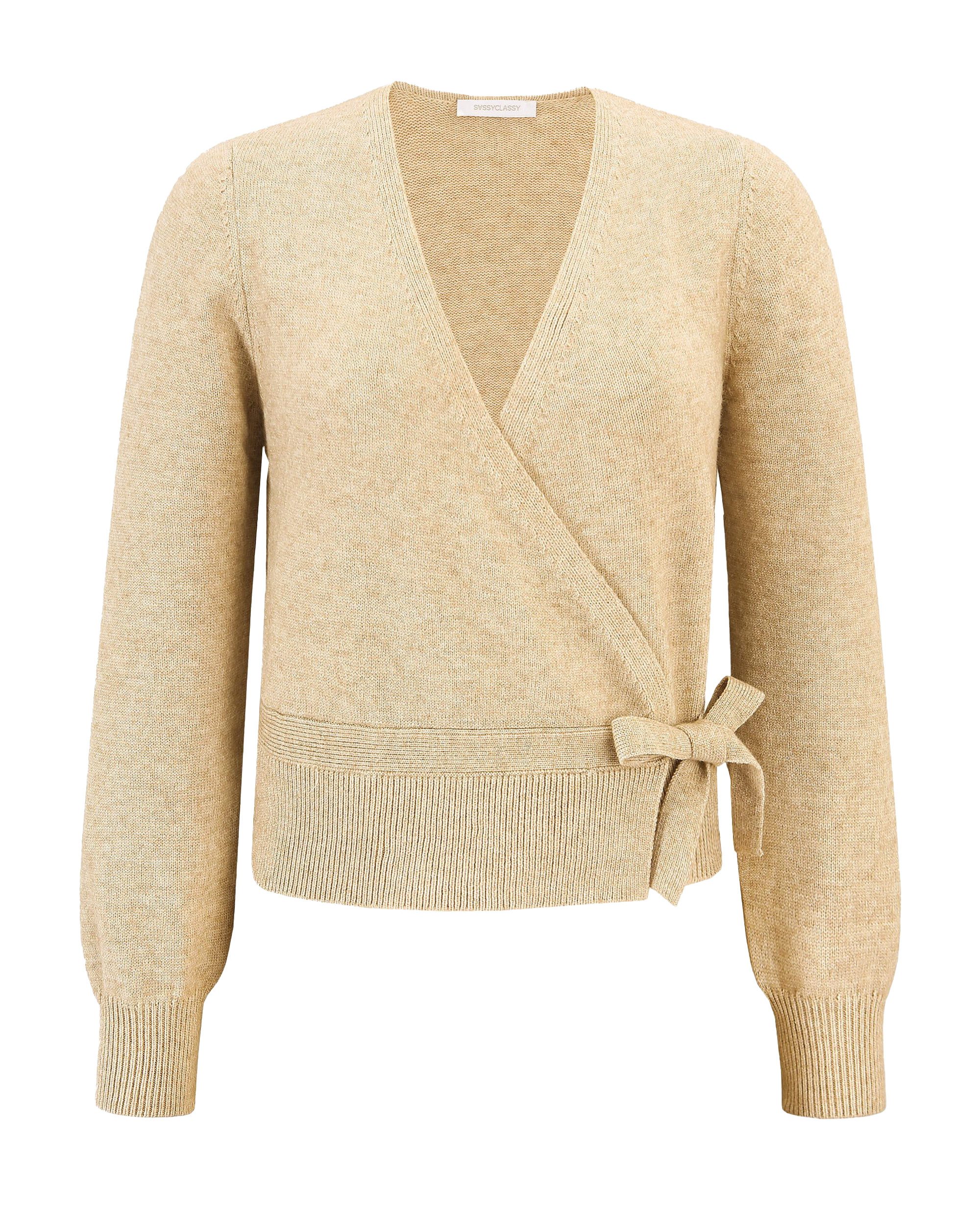 SASSYCLASSY Cardigan Oversize Wickelcardigan Damen Elegant günstig online kaufen