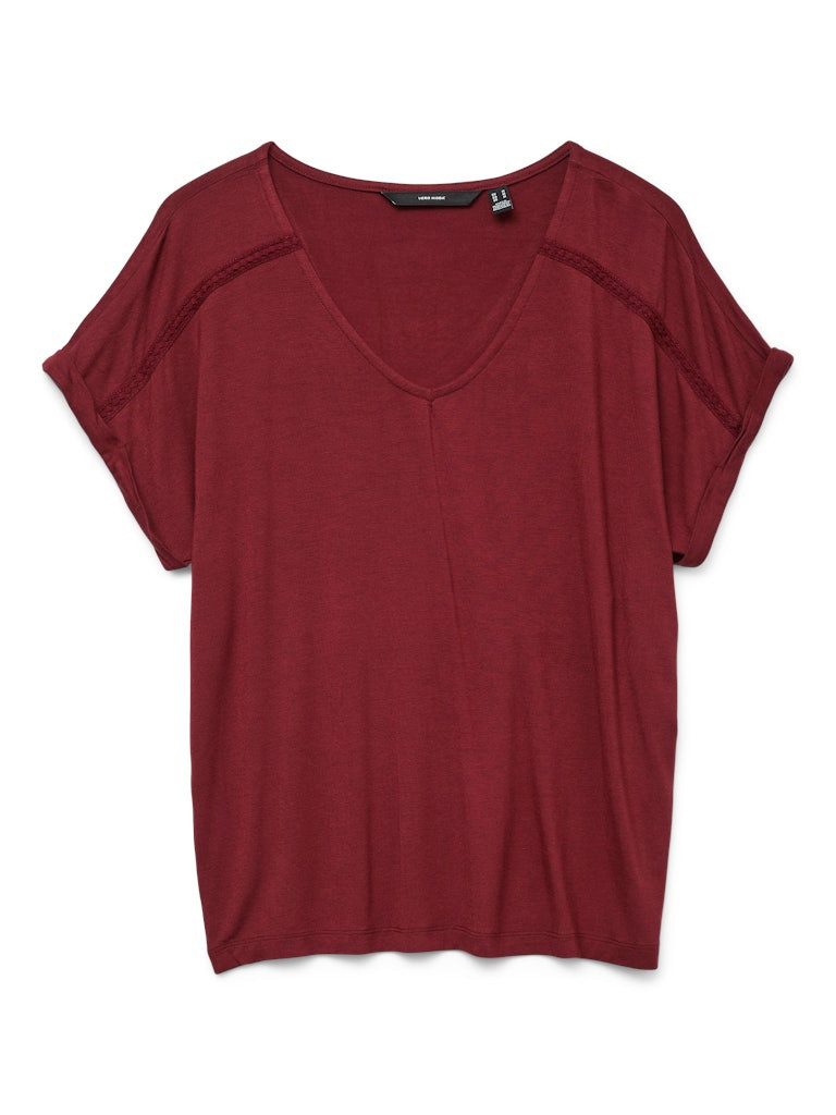 Vero Moda Blusentop VMVANESSA SS V-NECK günstig online kaufen