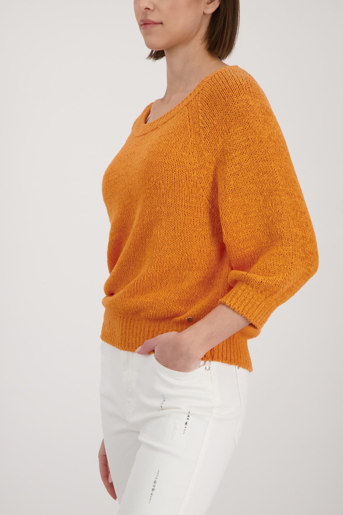 Monari Strickpullover Pullover Basic Bändchen Regular fit aus Bändchengarn günstig online kaufen