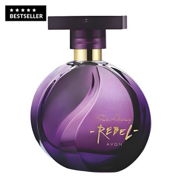 AVON Cosmetics Eau de Parfum Far Away Rebel, 4-tlg., Geschenkset Körperlotion, Parfum Geschenktüte, Duftprobe